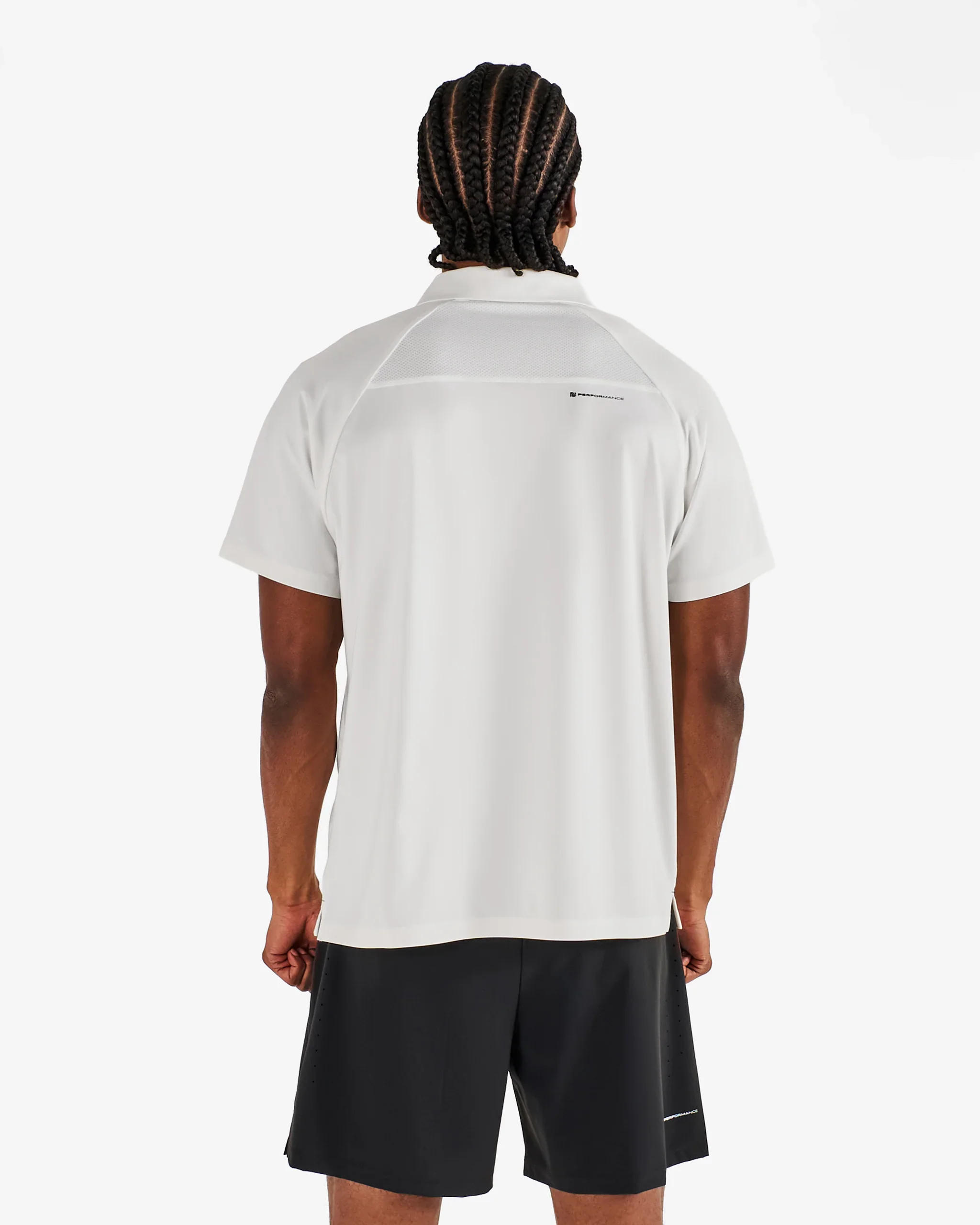Malbon Golf Performance Zip Raglan Polo - White - Image 5