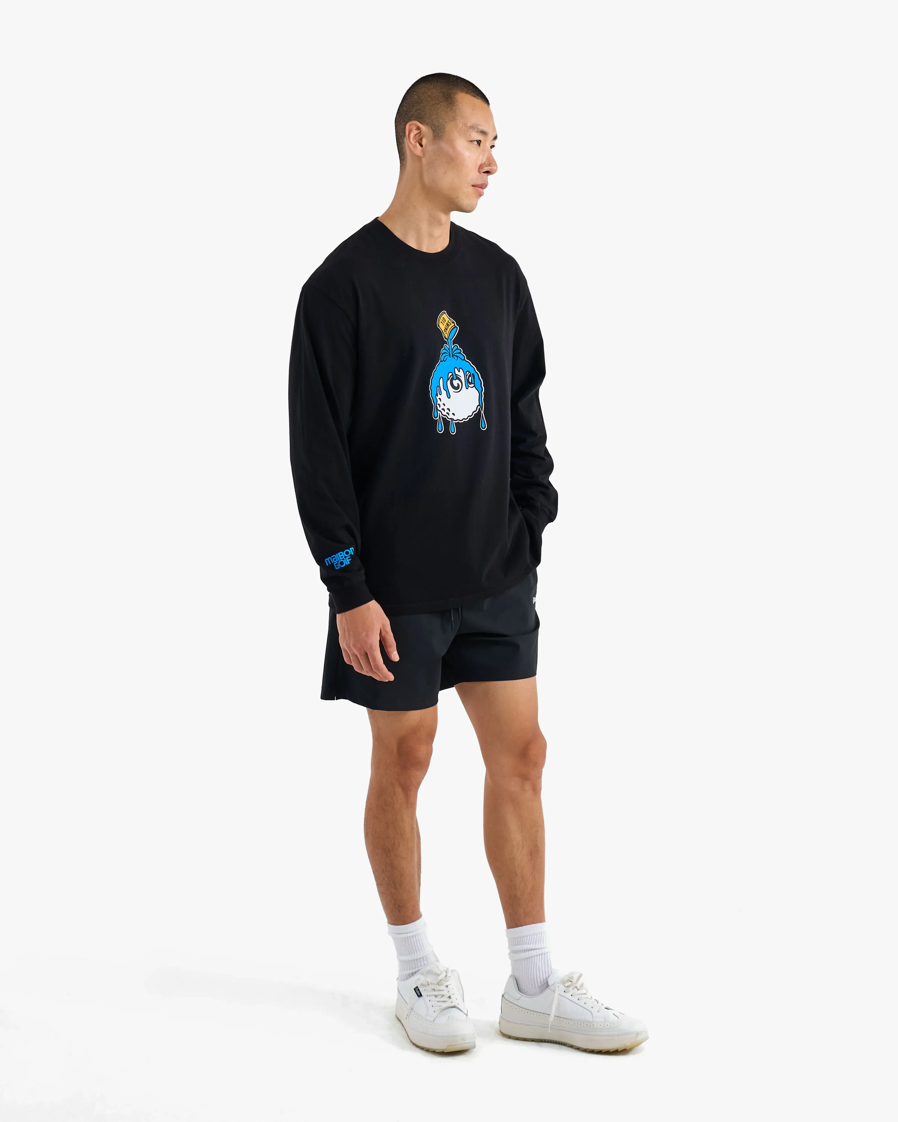 Malbon Golf Swing Oil Long sleeve T-Shirt - Black - Image 4