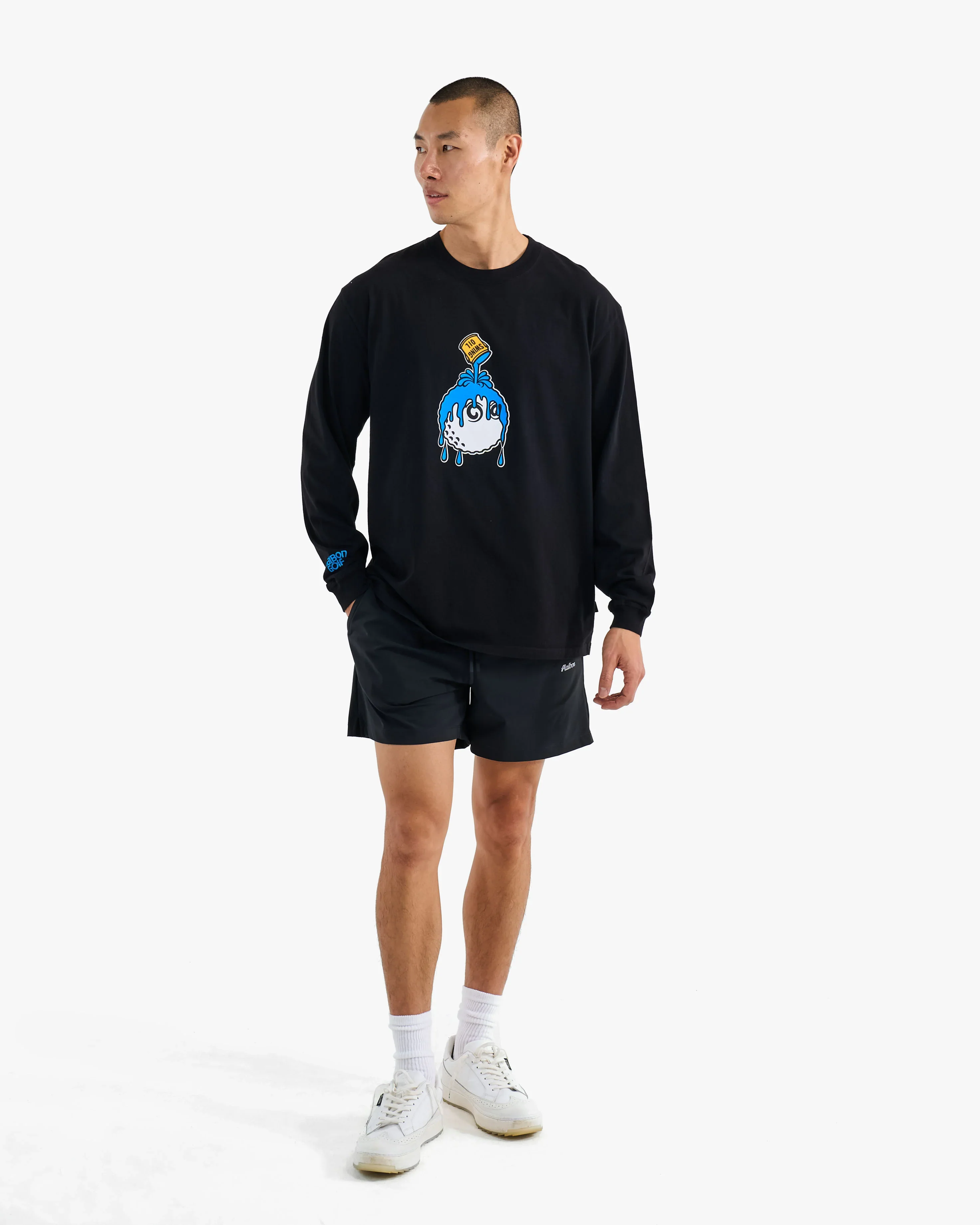 Malbon Golf Swing Oil Long sleeve T-Shirt - Black - Image 6