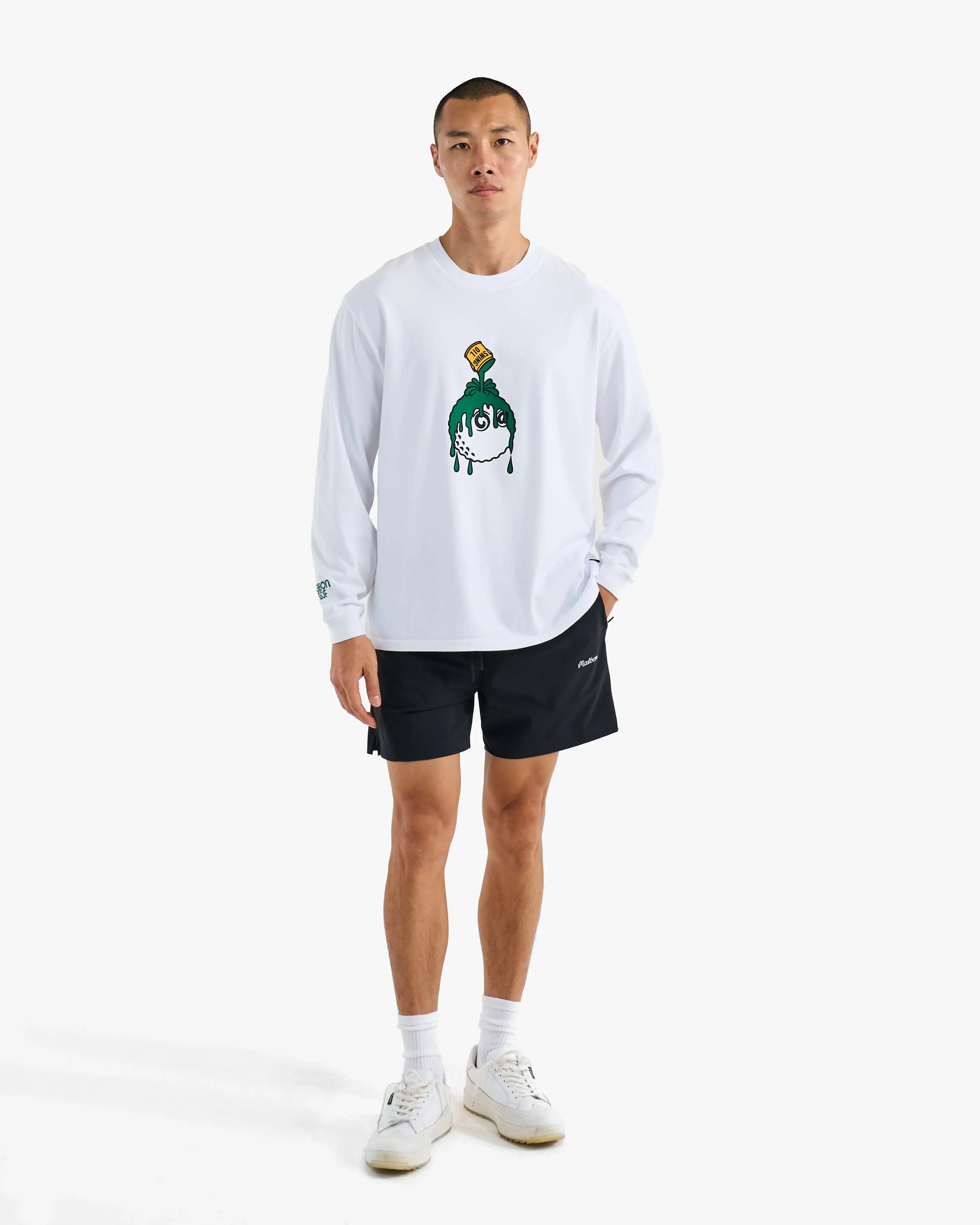 Malbon Golf Swing Oil Long sleeve T-Shirt - White - Image 7