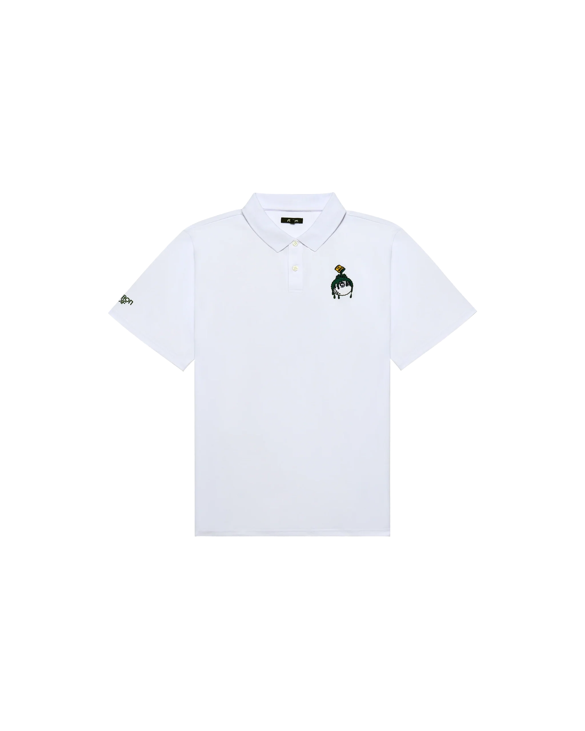 Malbon Golf Swing Oil Performance Pique Polo - White
