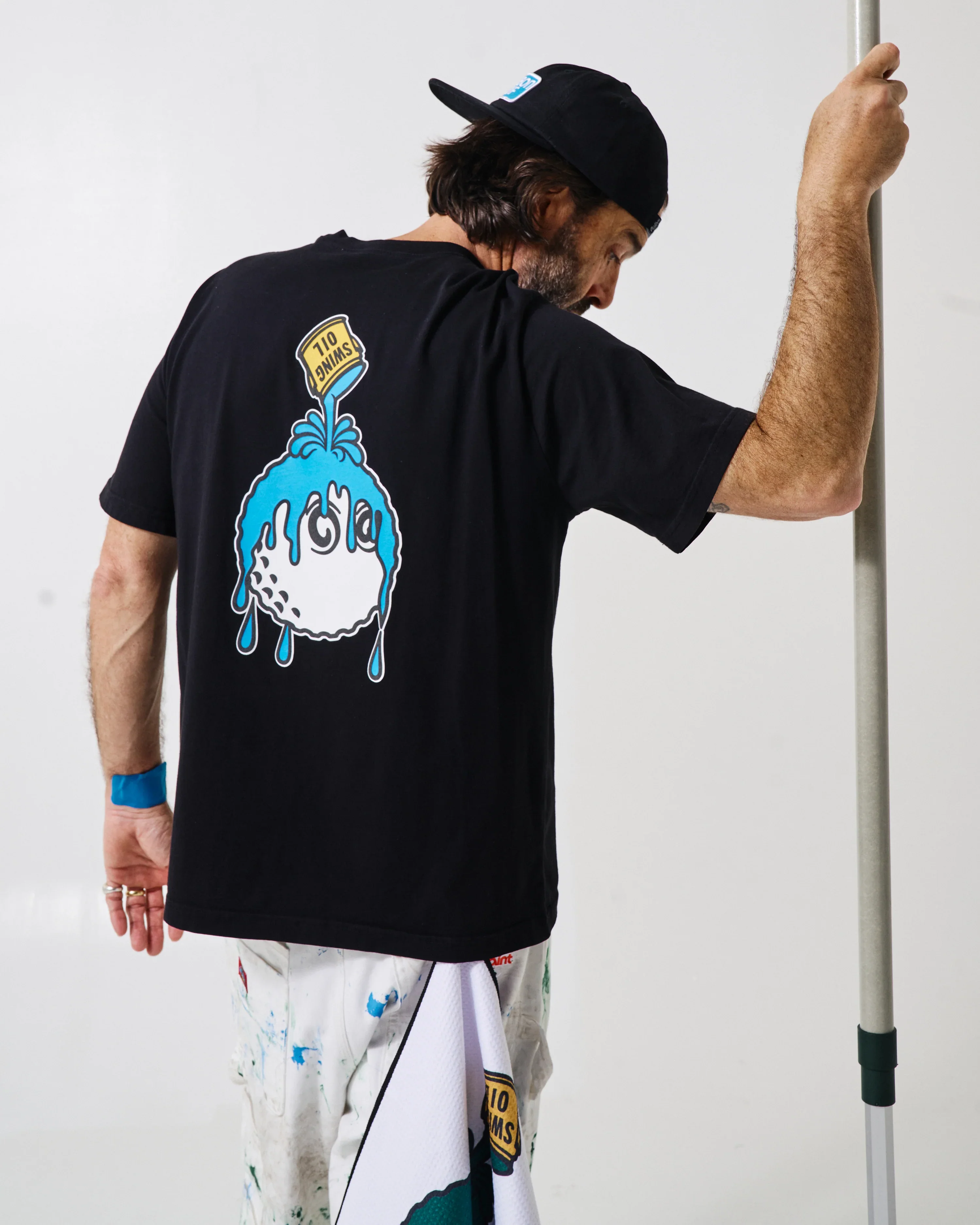 Malbon Golf Swing Oil T-Shirt - Black - Image 7