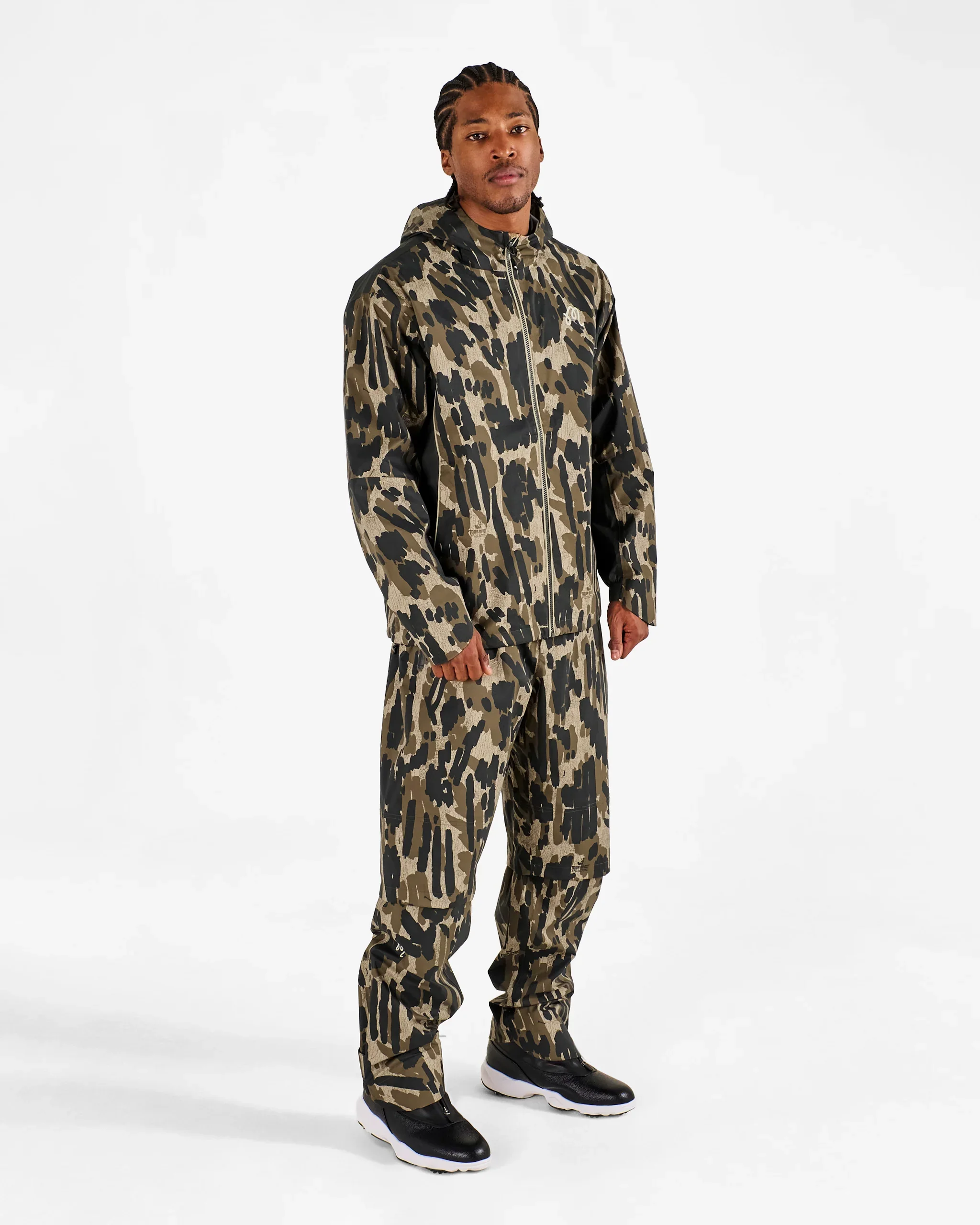 Malbon Golf Tour Divot Camo Rain Jacket - Image 5