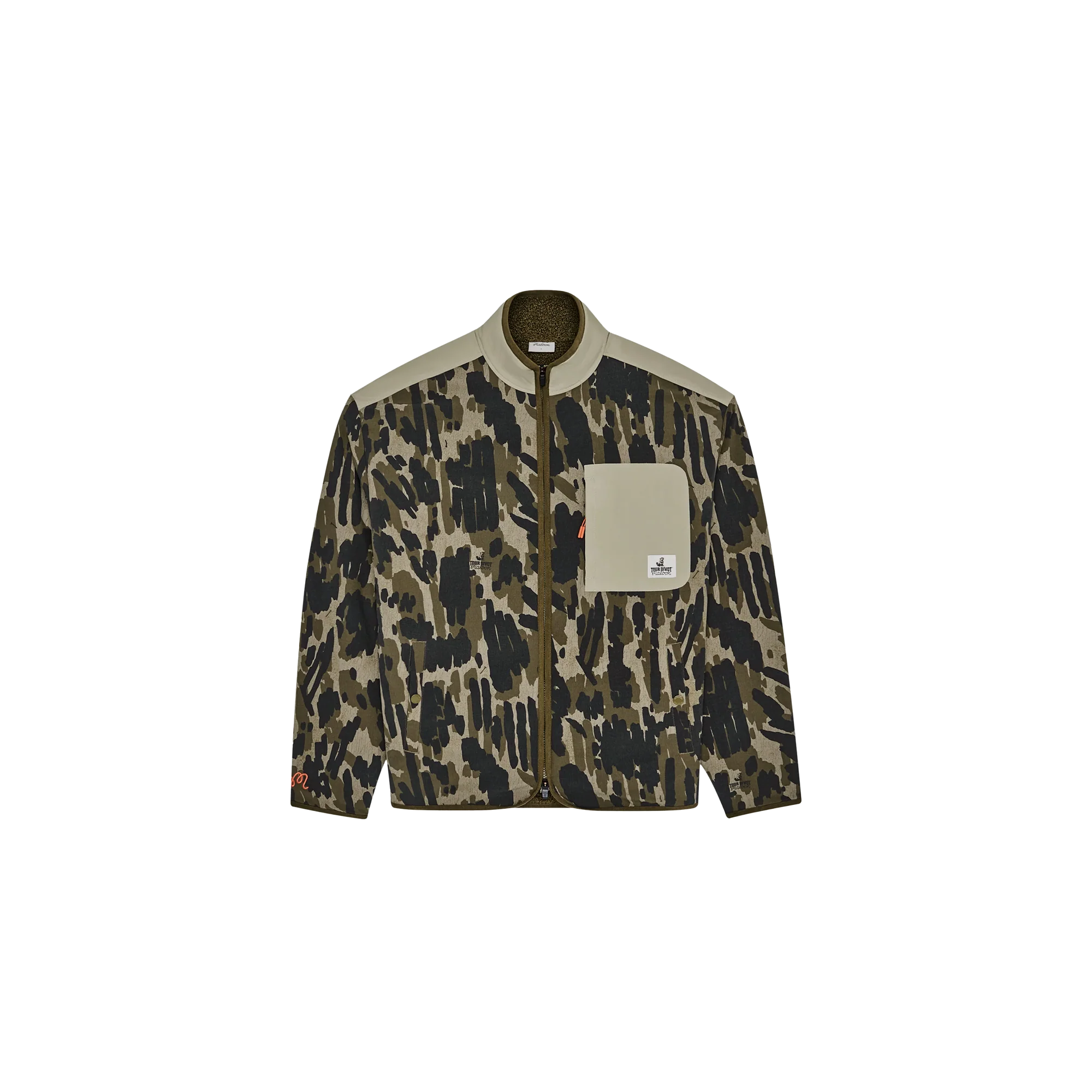 Malbon Golf Tour Divot Camo Sherpa Jacket