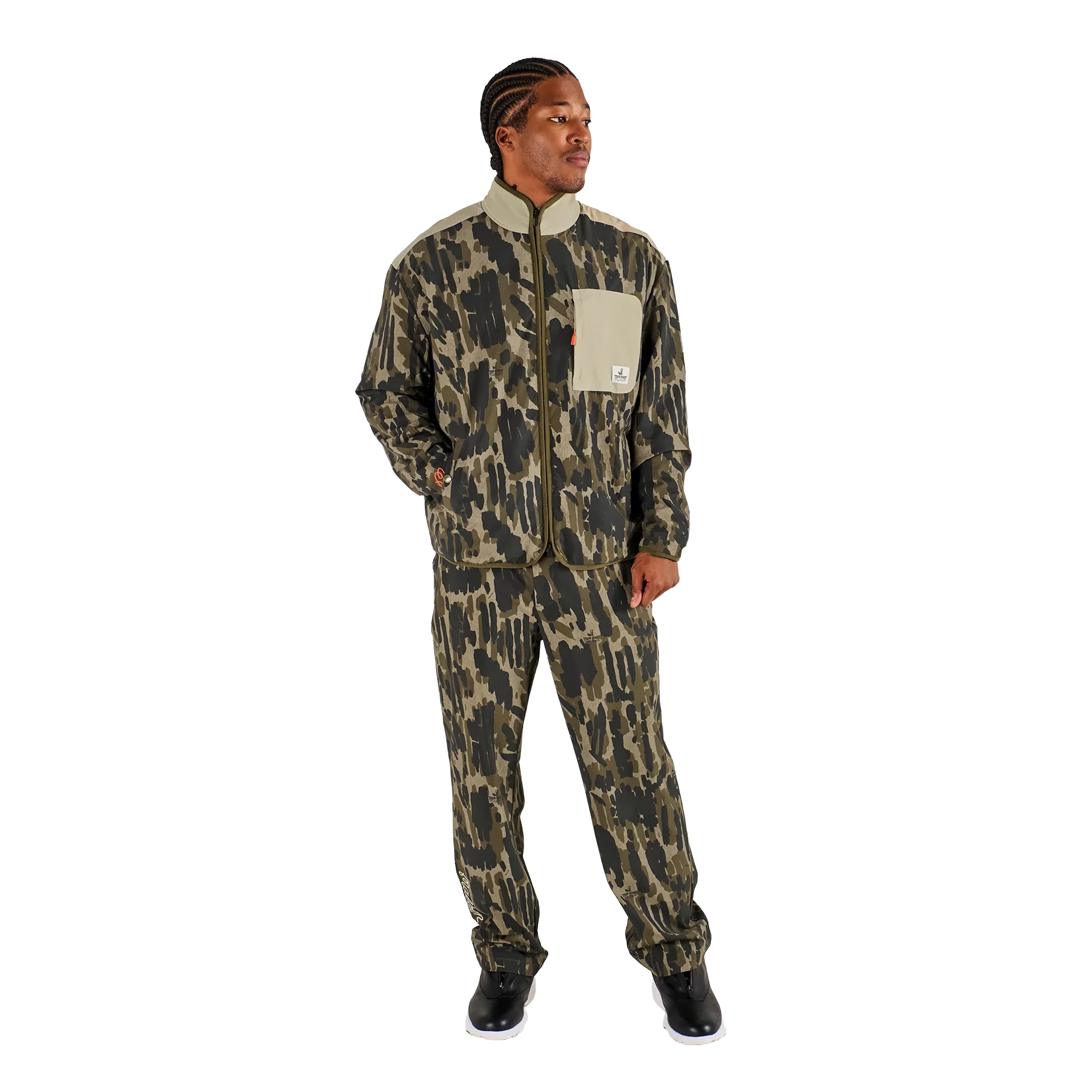 Malbon Golf Tour Divot Camo Sherpa Jacket - Image 2