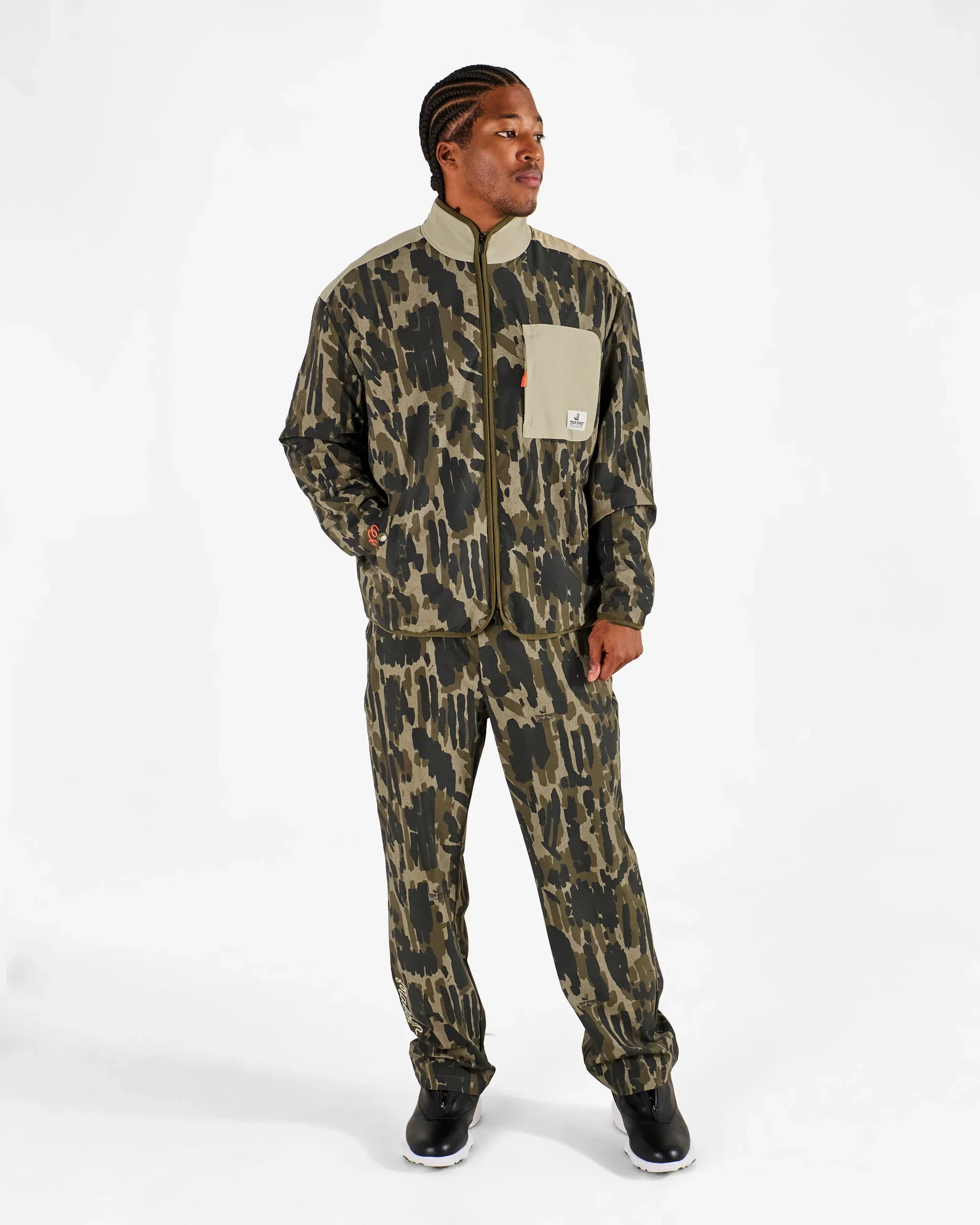 Malbon Golf Tour Divot Camo Sherpa Jacket - Image 3