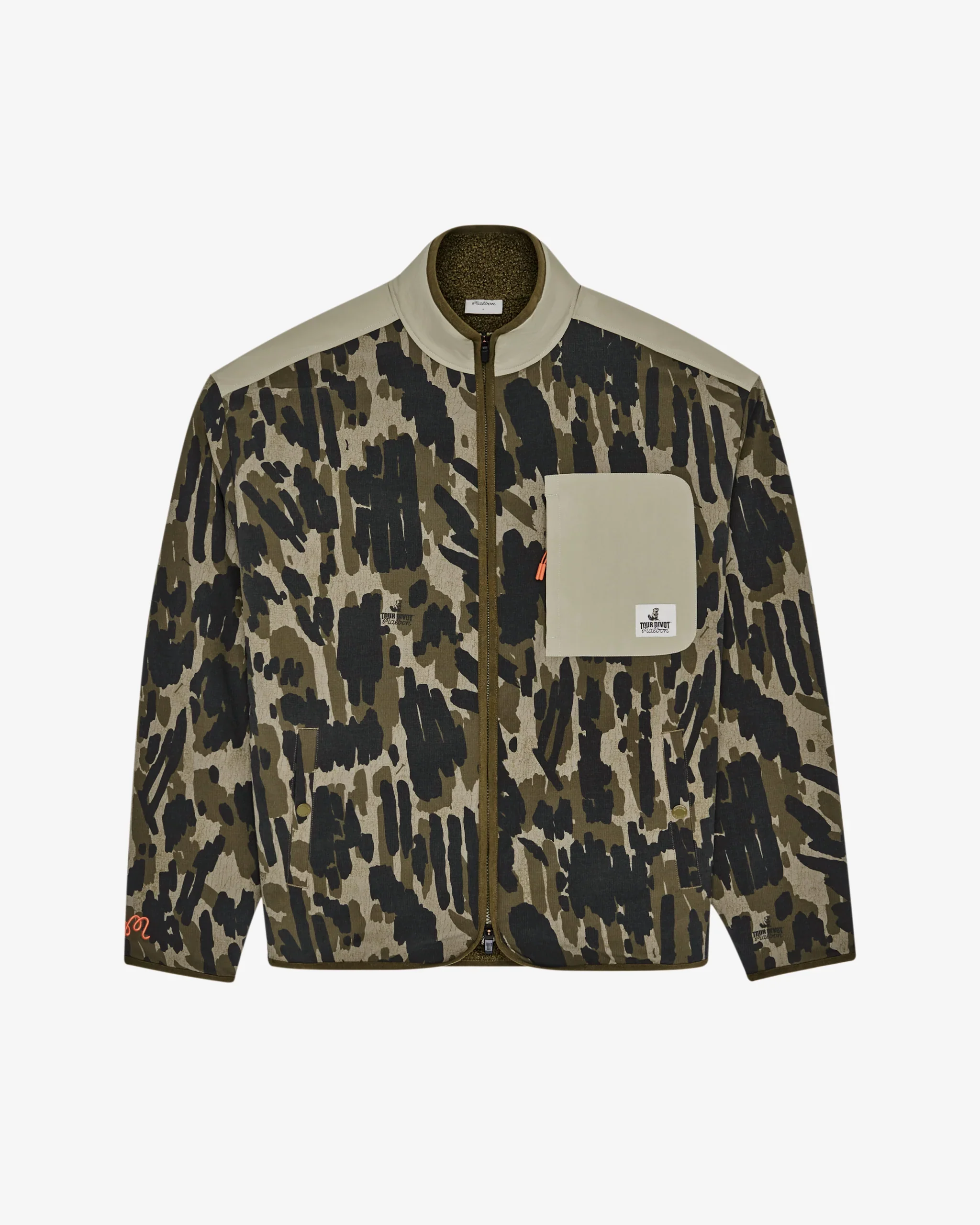 Malbon Golf Tour Divot Camo Sherpa Jacket - Image 4