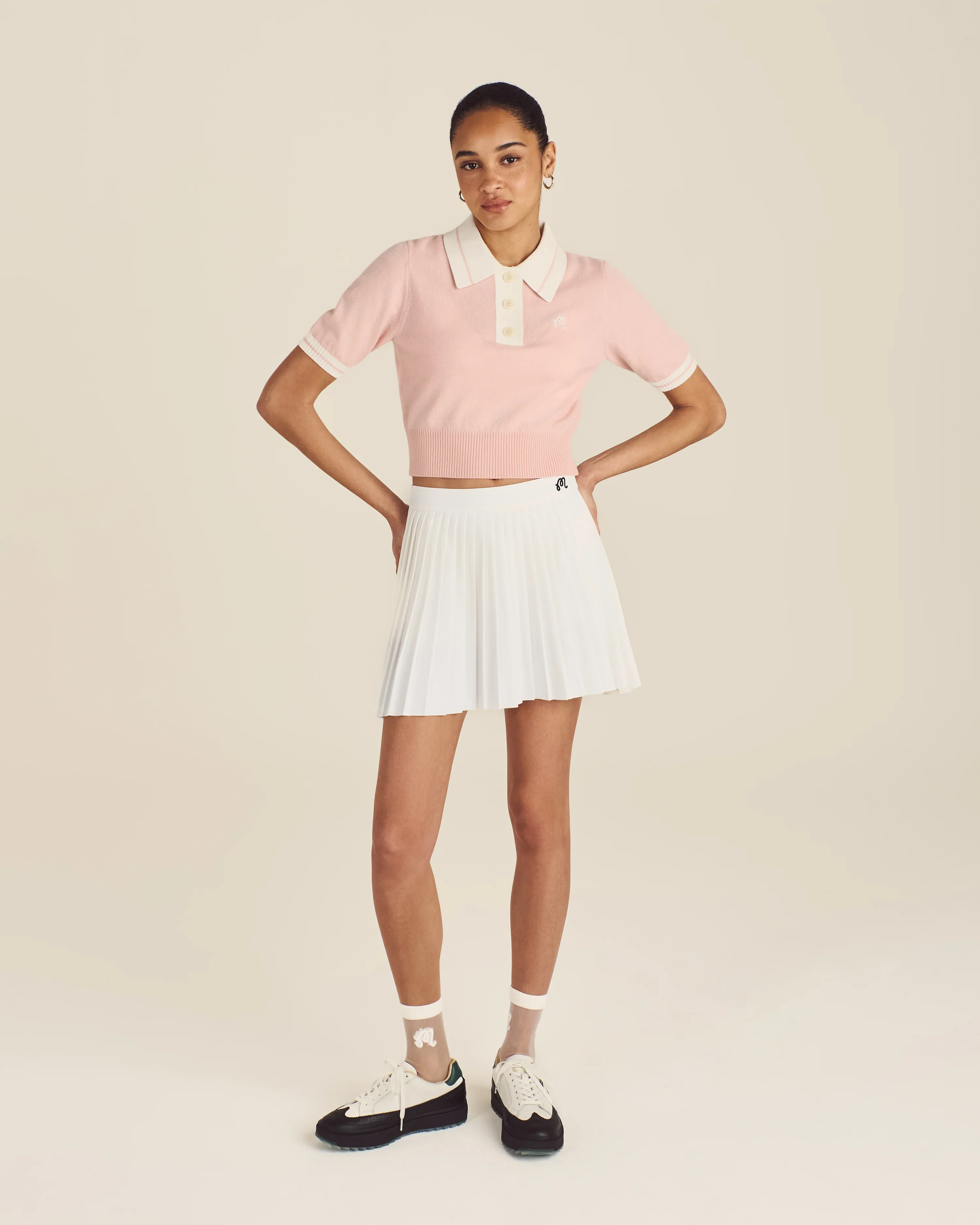 Malbon Mikayla Knit Polo - Dusty Rose - Image 2