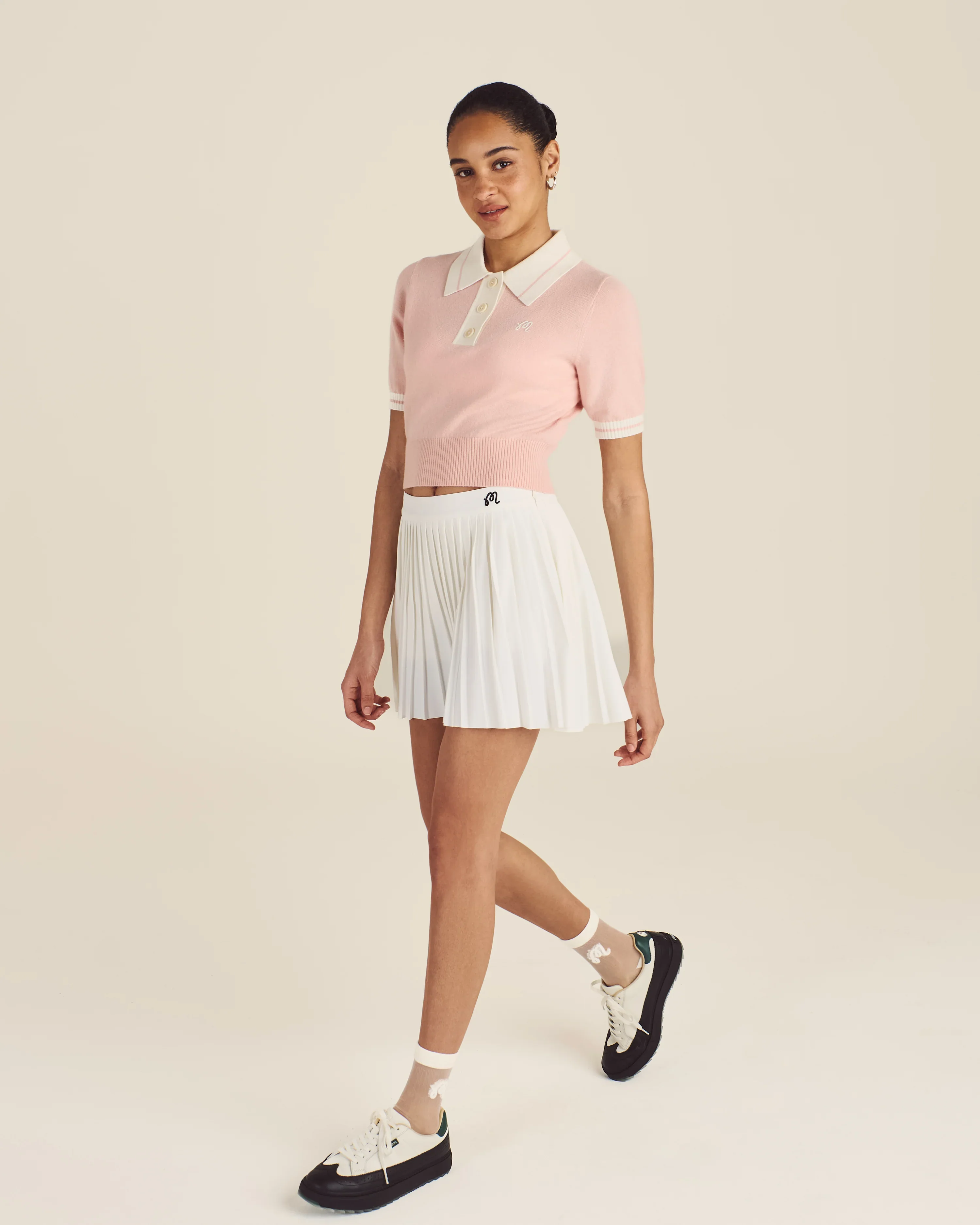 Malbon Mikayla Knit Polo - Dusty Rose - Image 4