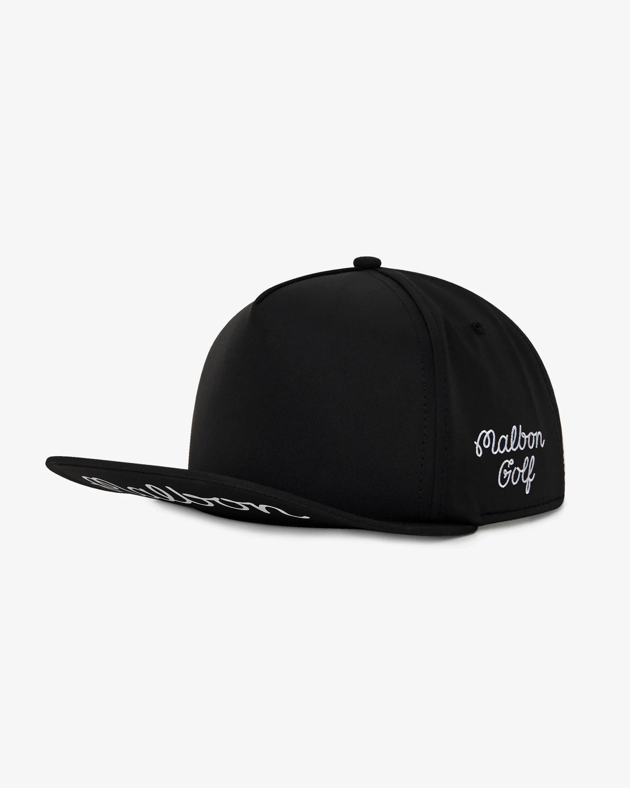 Malbon Golf x Jesper Parnevik 5 Panel Hat - Black - Image 3