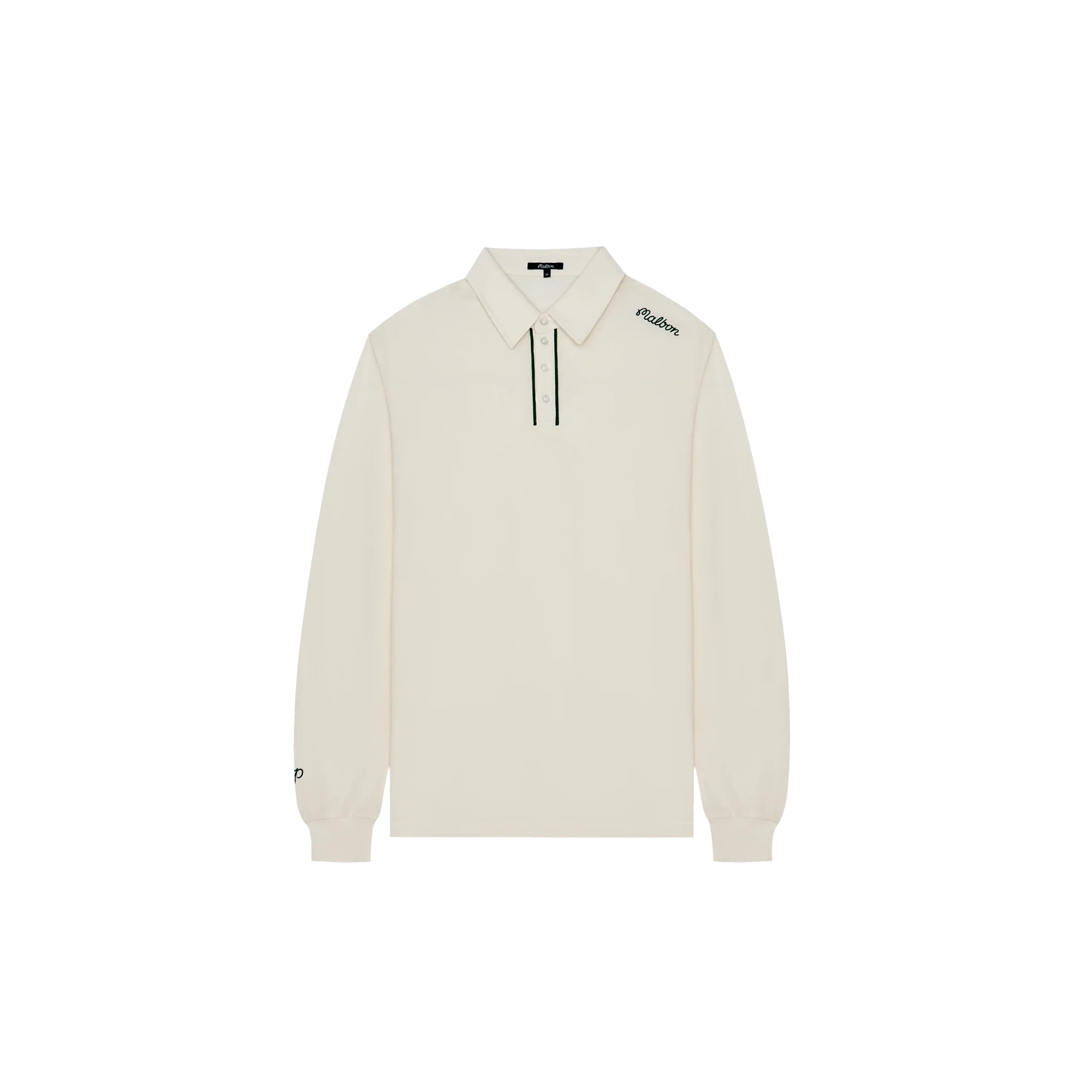 Malbon Golf x Jesper Parnevik Pique Polo - Cream
