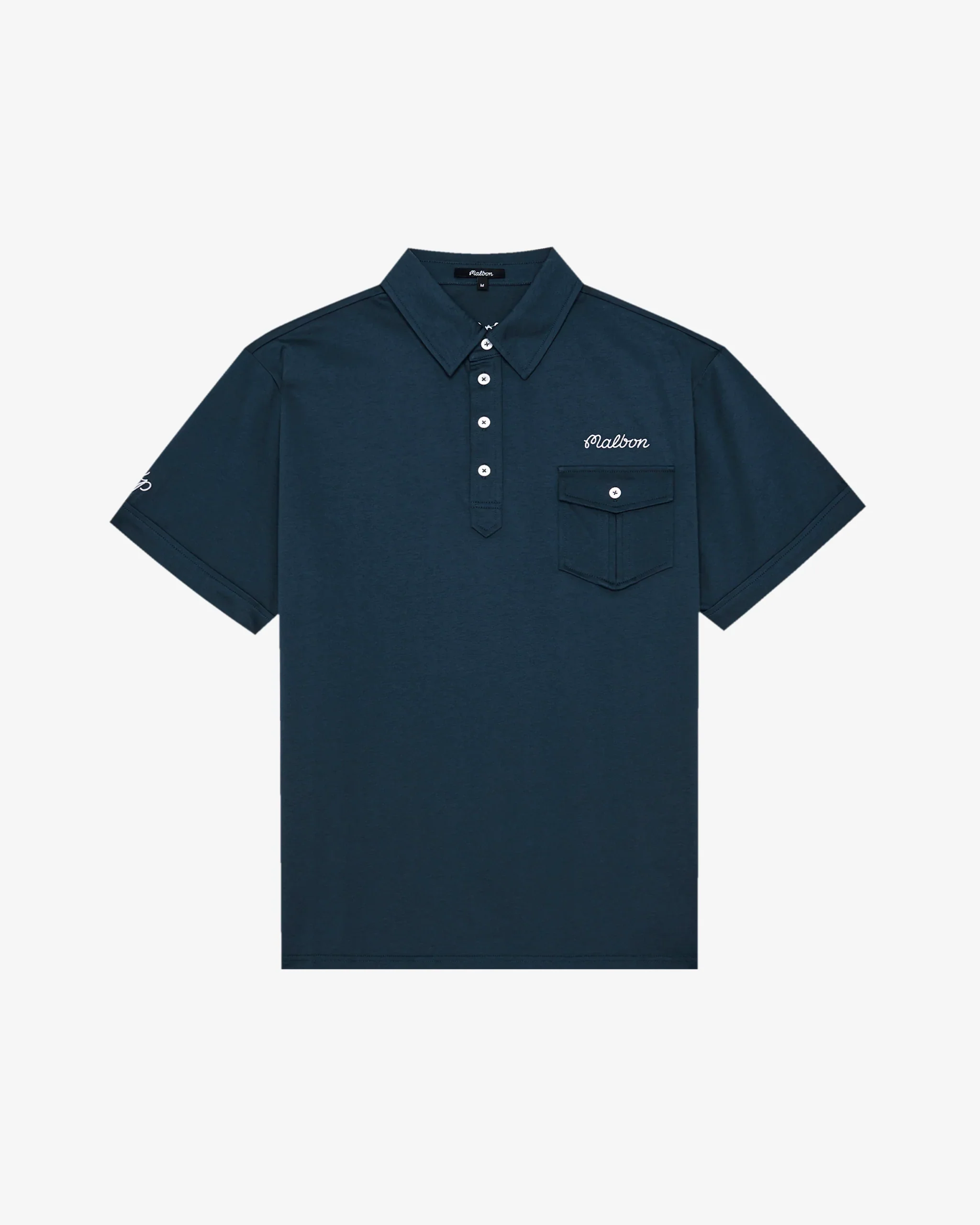 Malbon Golf x Jesper Parnevik Pocket Polo - Navy - Image 3