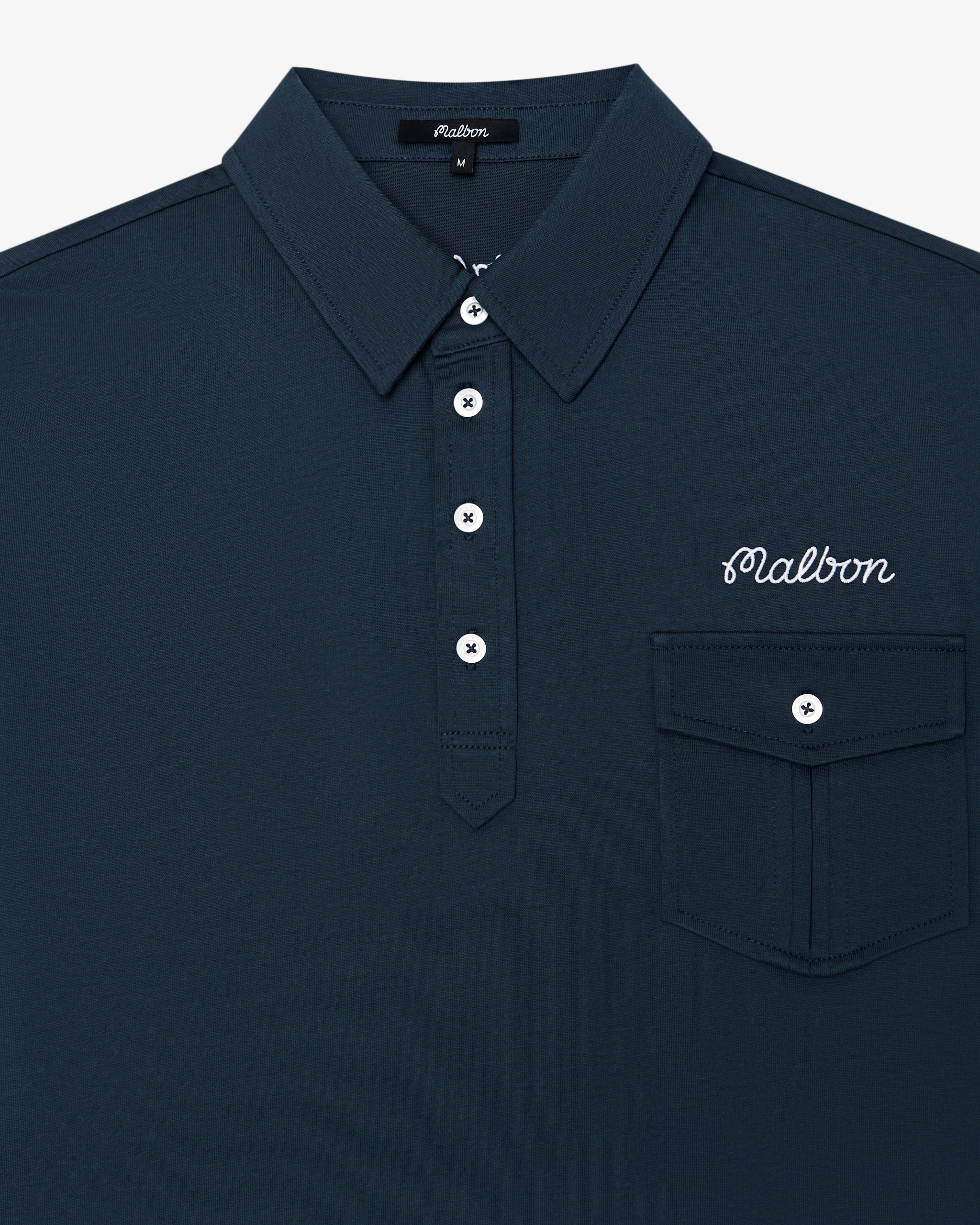 Malbon Golf x Jesper Parnevik Pocket Polo - Navy - Image 5
