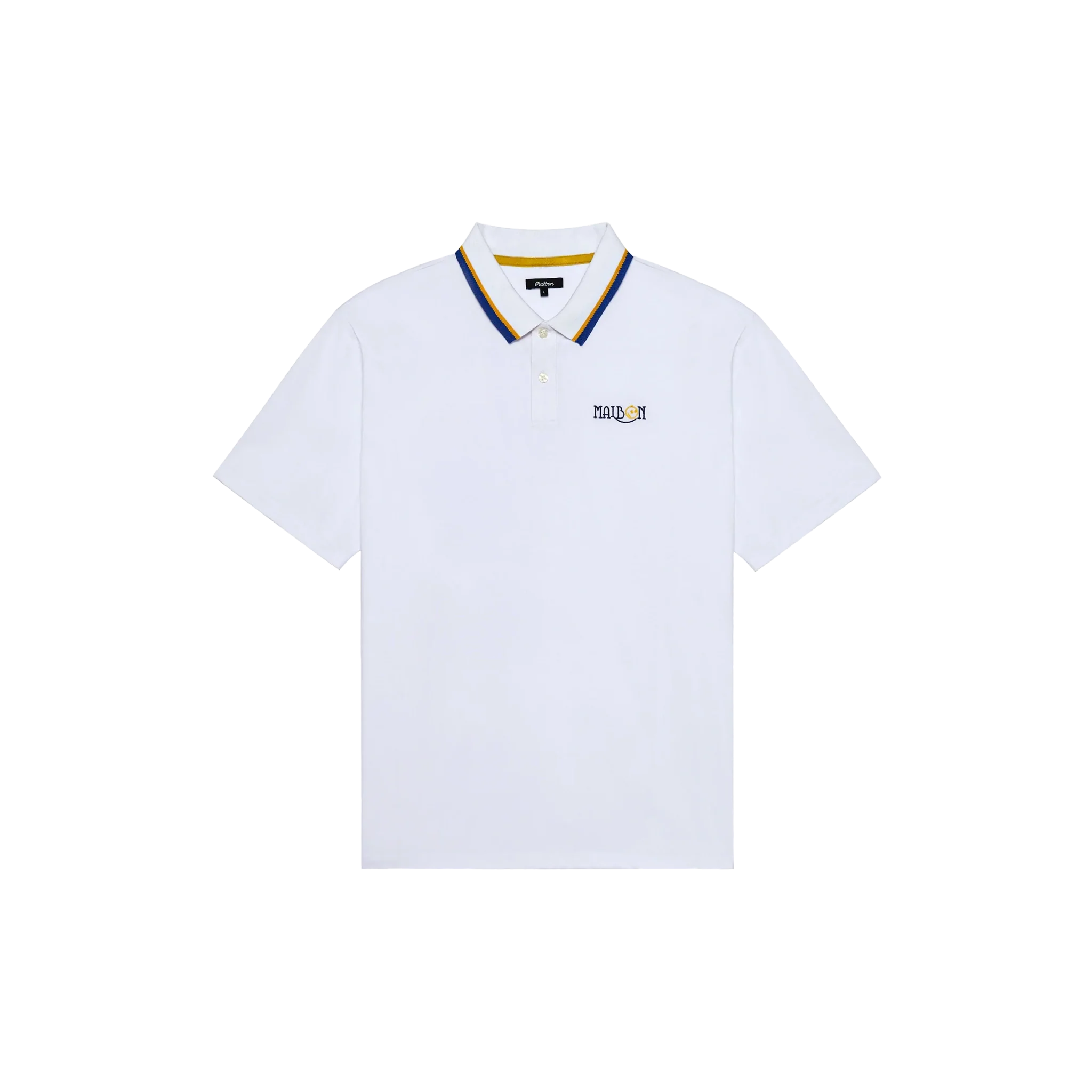 Malbon Grasse Pique Polo - White