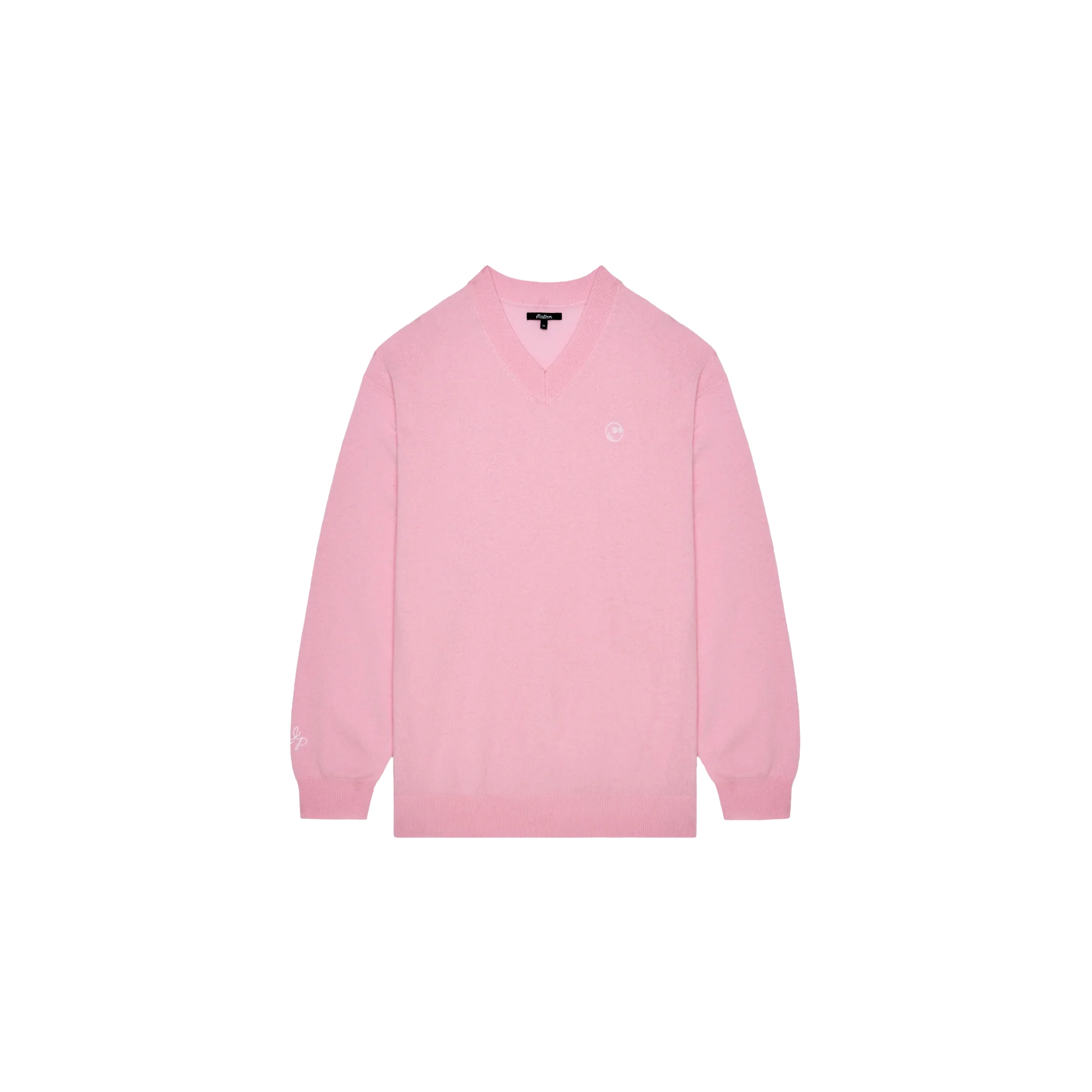Malbon Golf x Jesper Parnevik V Neck Merino Wool Sweater - Pink
