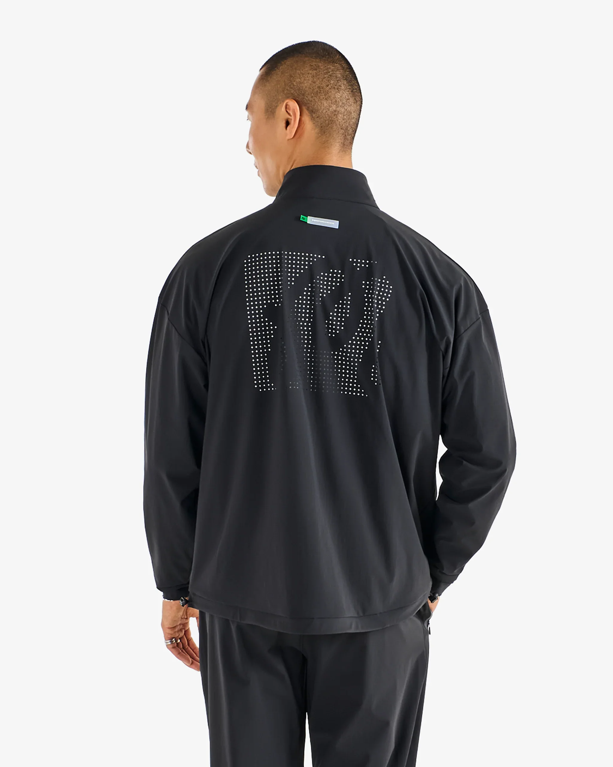 Malbon Performance Quarter Zip Shell Pullover - Black - Image 2
