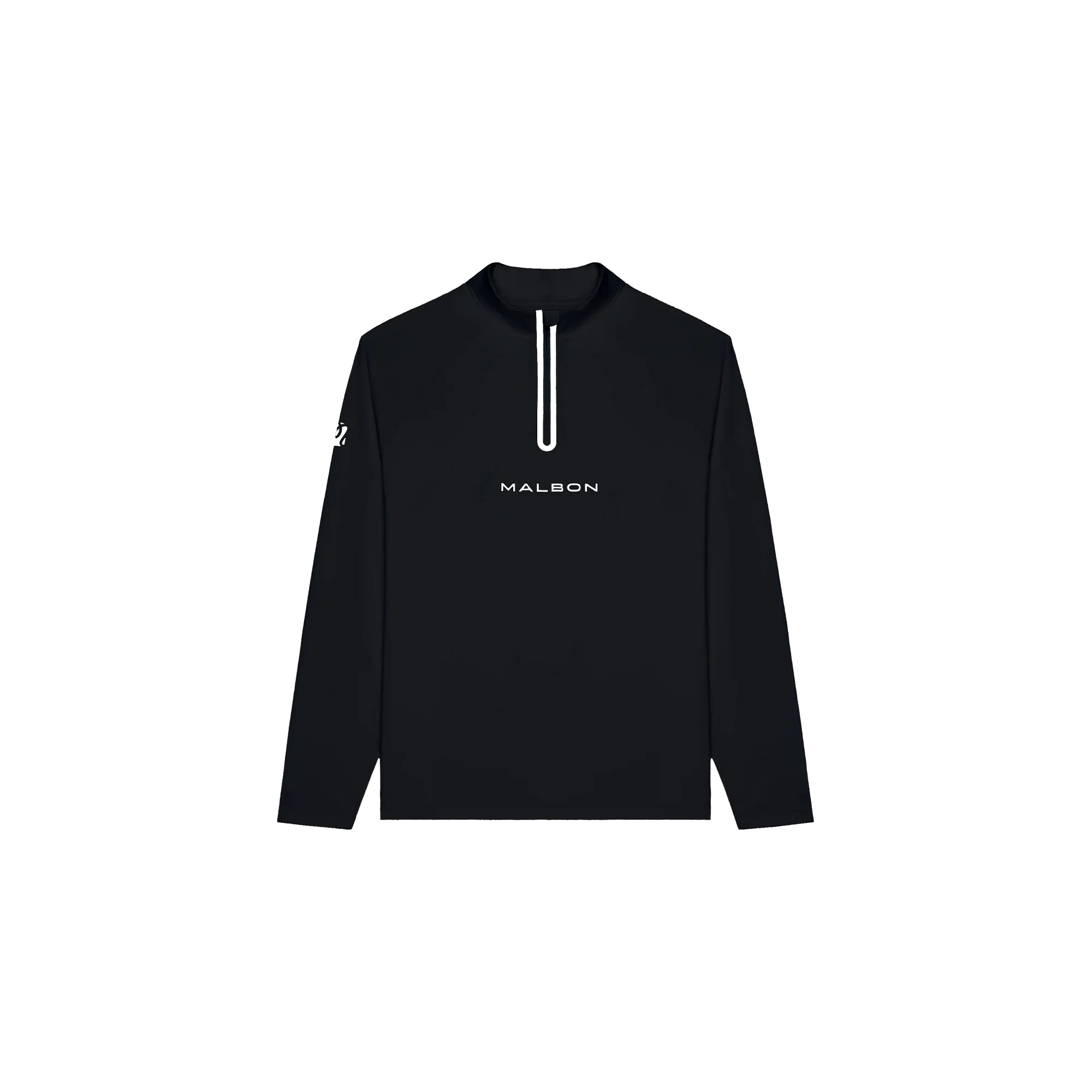 Malbon Performance Raglan Quarter Zip - Black