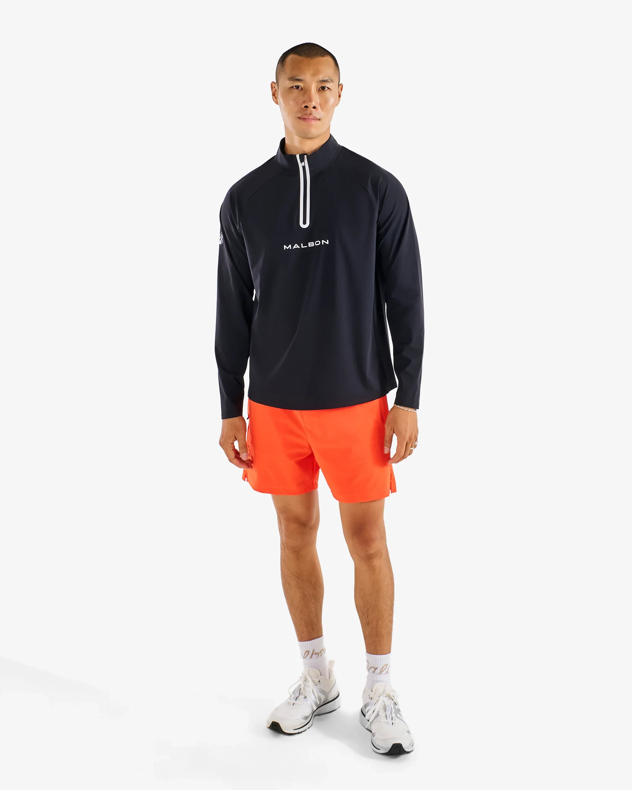 Malbon Performance Raglan Quarter Zip - Black - Image 7