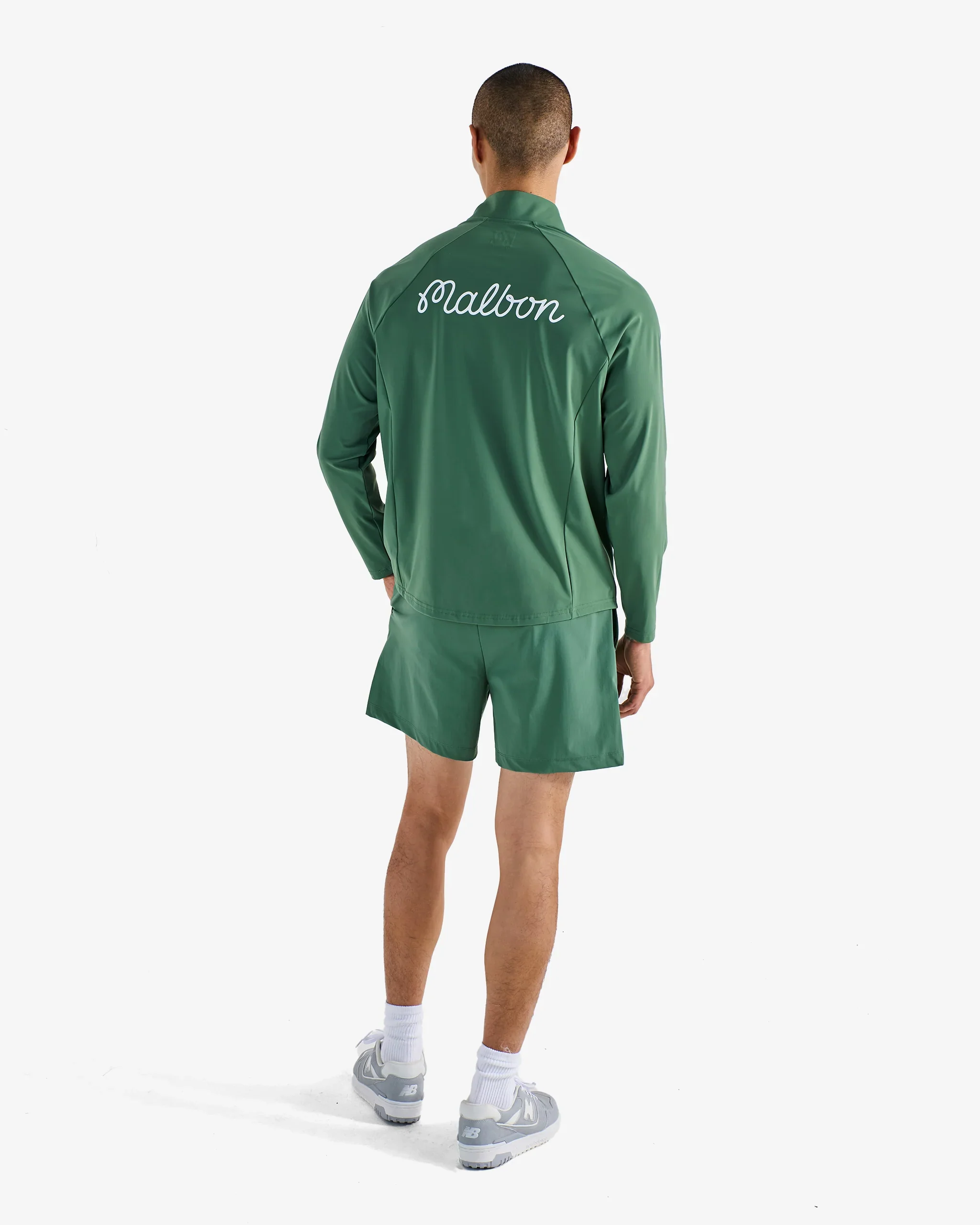 Malbon Performance Raglan Quarter Zip - Forest - Image 4