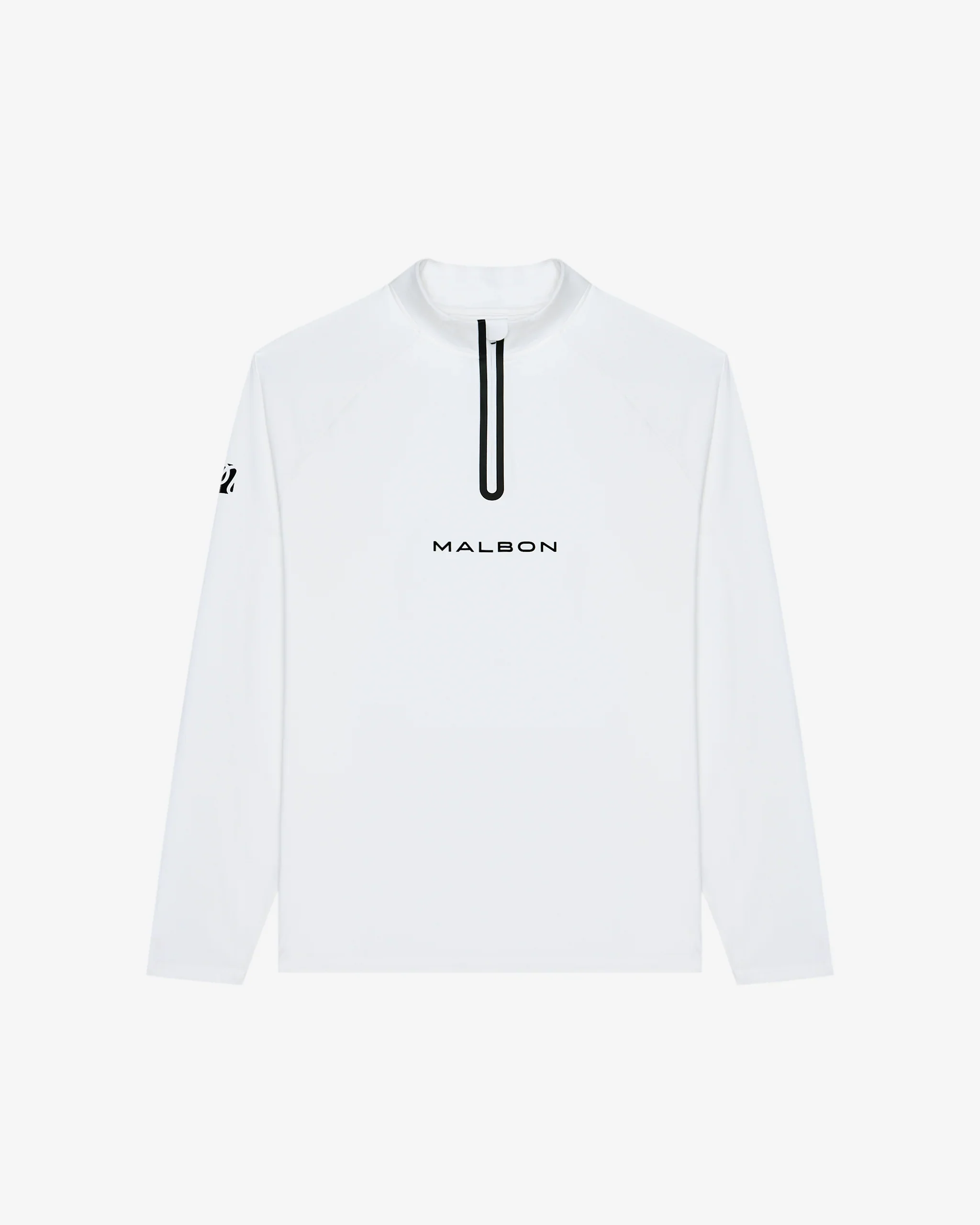 Malbon Performance Raglan Quarter Zip - White - Image 3