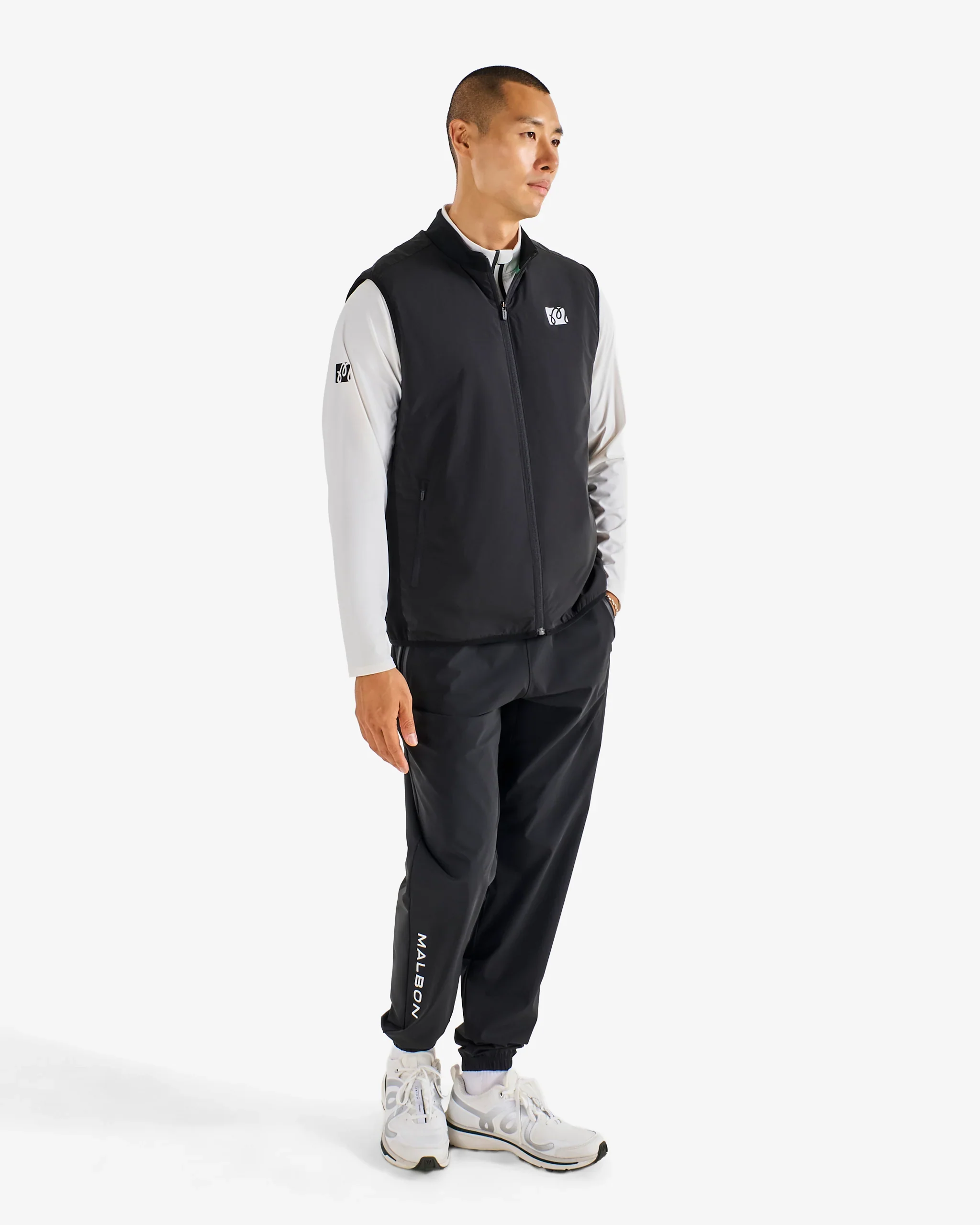 Malbon Performance Ribbed Panel Vest - Black - Image 4