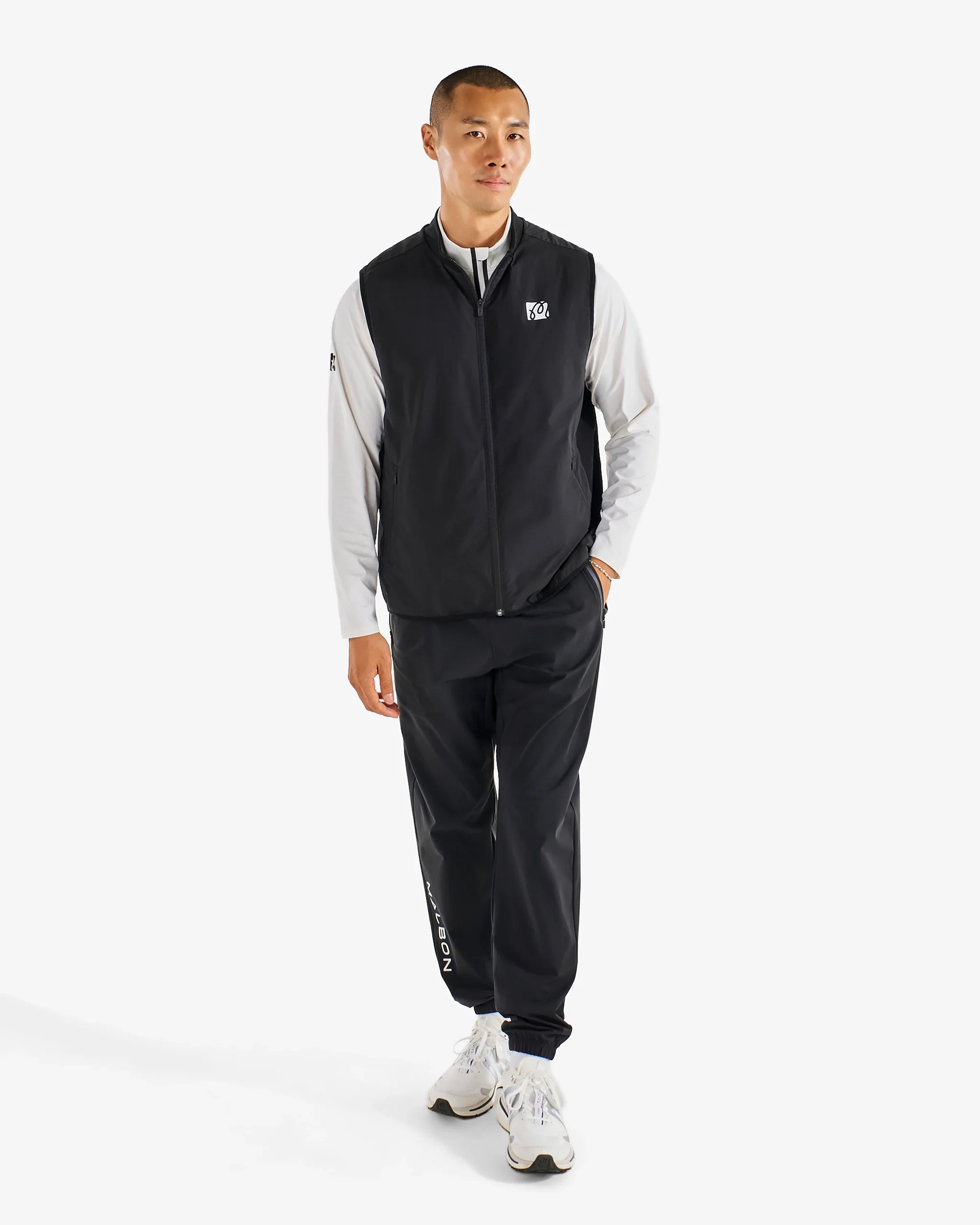 Malbon Performance Ribbed Panel Vest - Black - Image 6