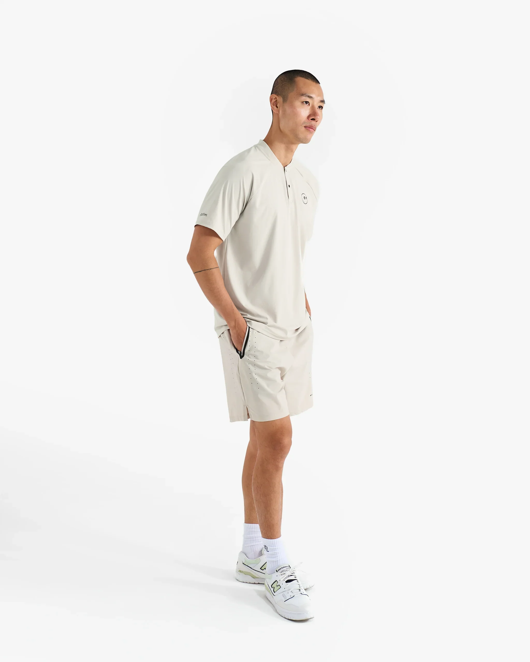 Malbon Performance Blade Collar Polo - Sand - Image 7