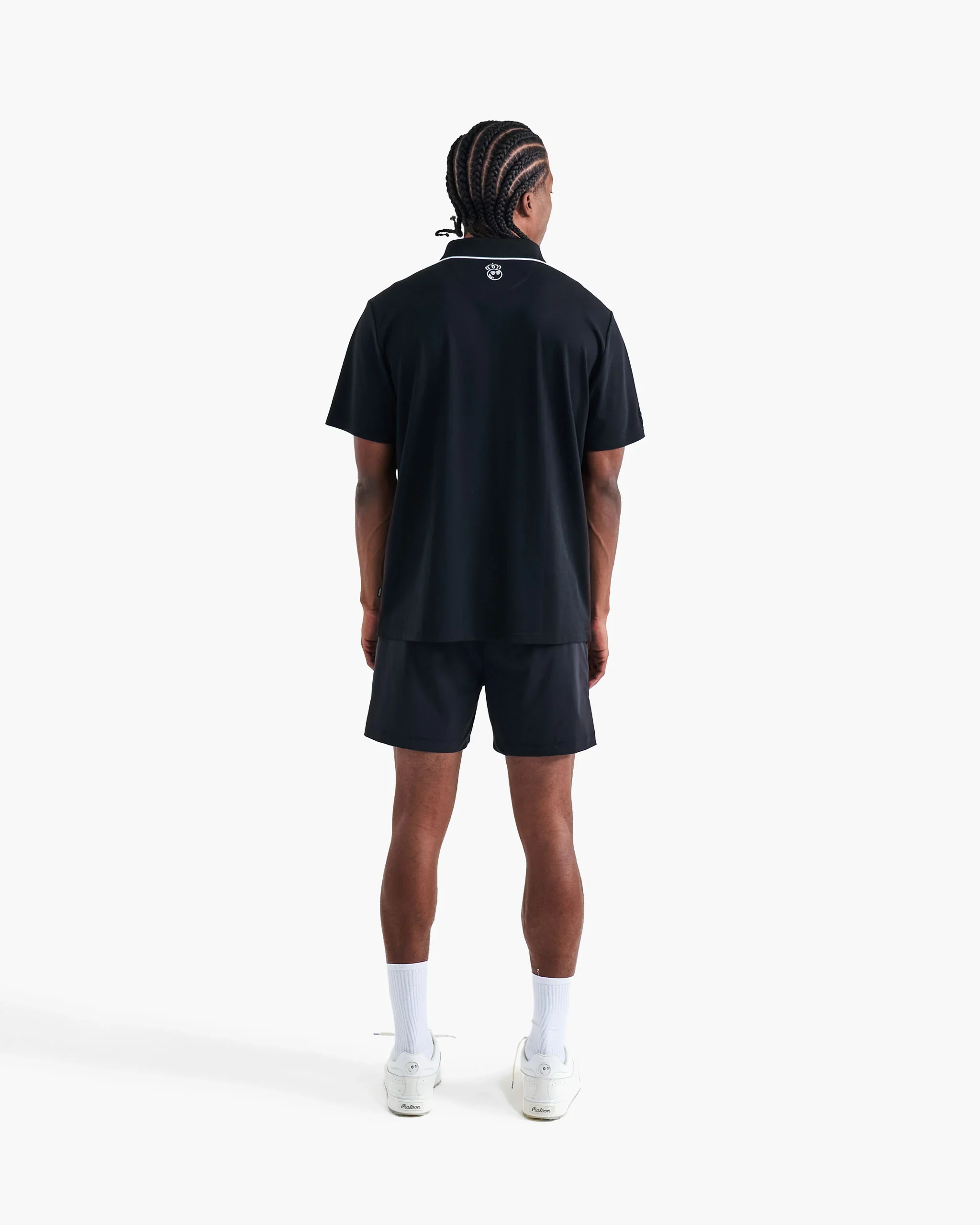 Malbon Roll King Performance Pique Polo - Black - Image 6