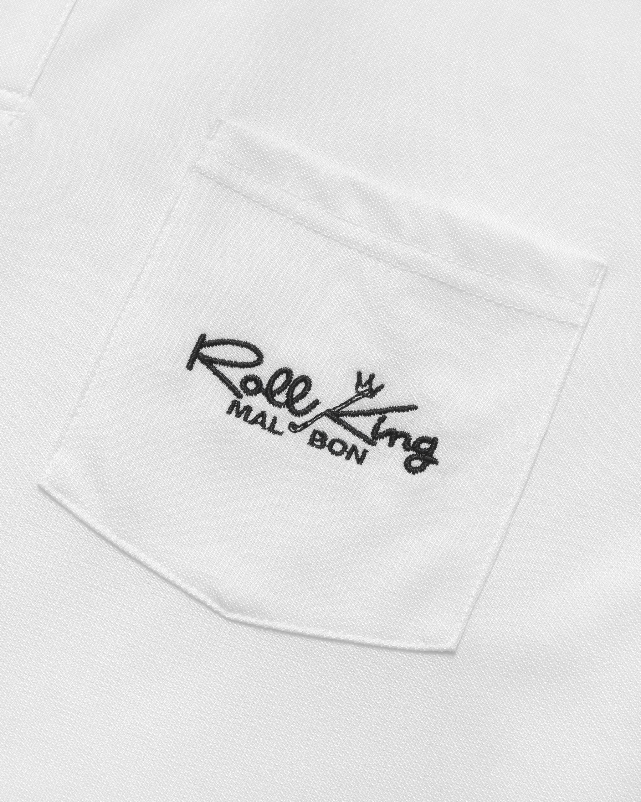 Malbon Roll King Performance Pique Polo - White - Image 4