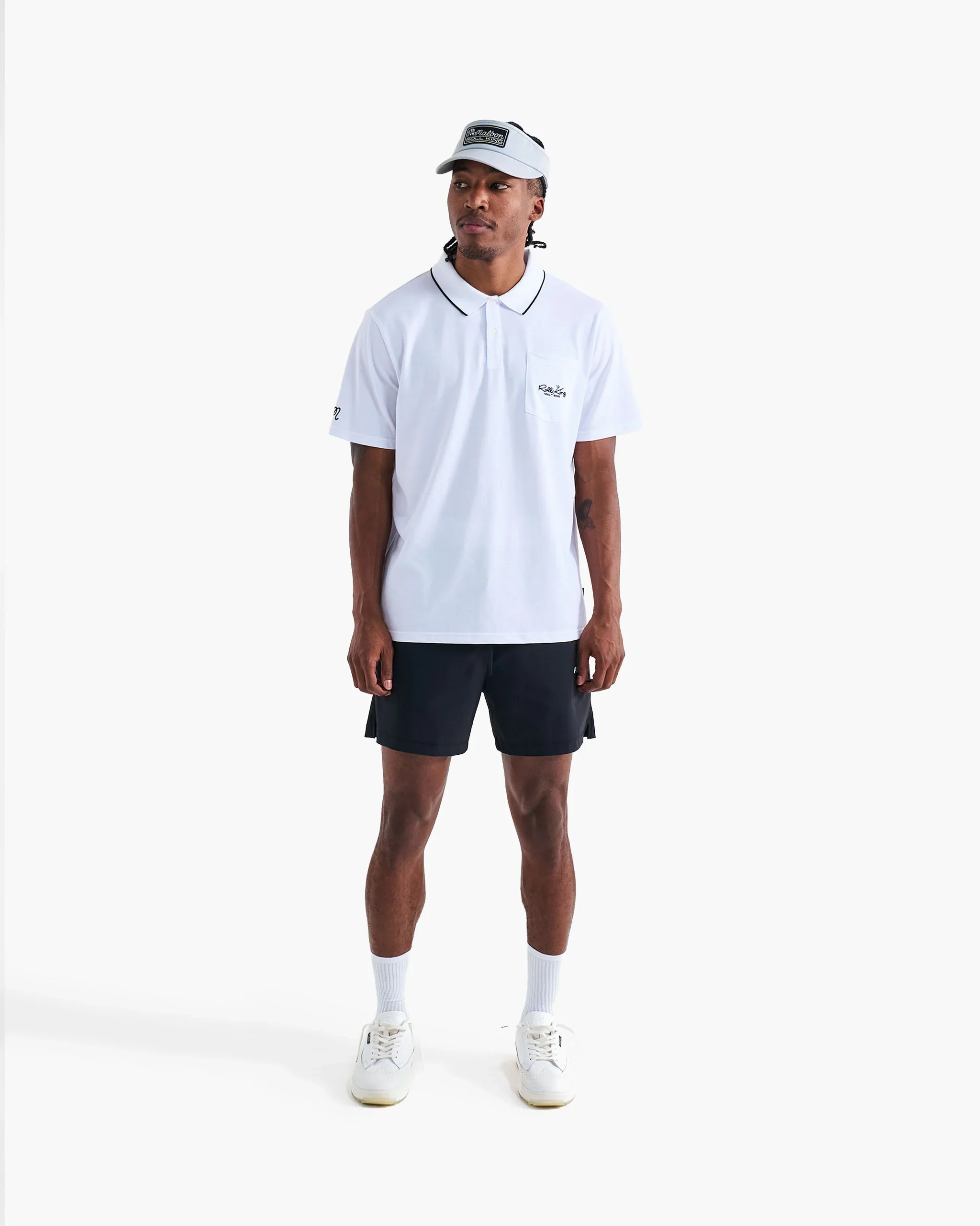 Malbon Roll King Performance Pique Polo - White - Image 6