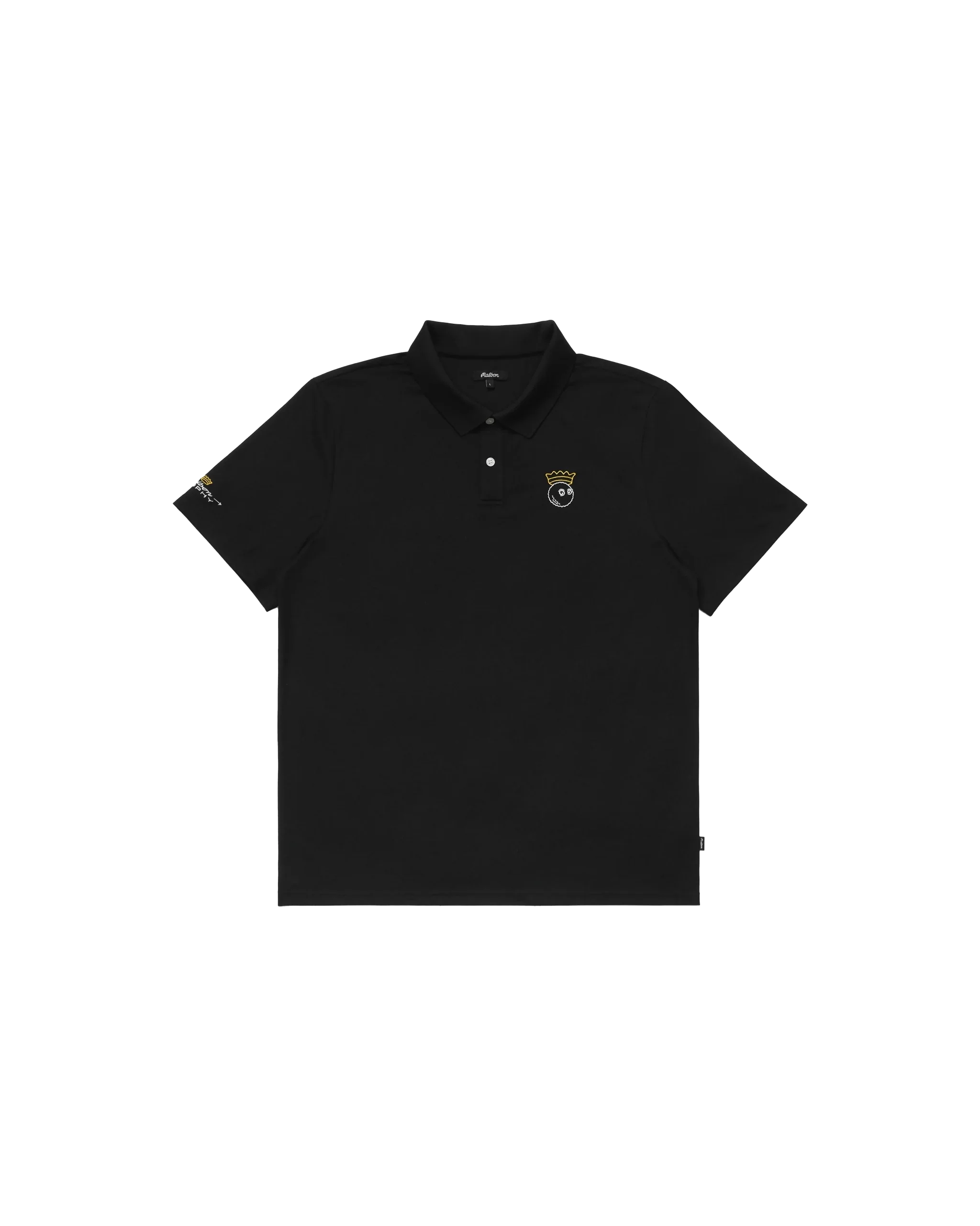 Malbon Trophy Performance Pique Polo - Black - Image 3