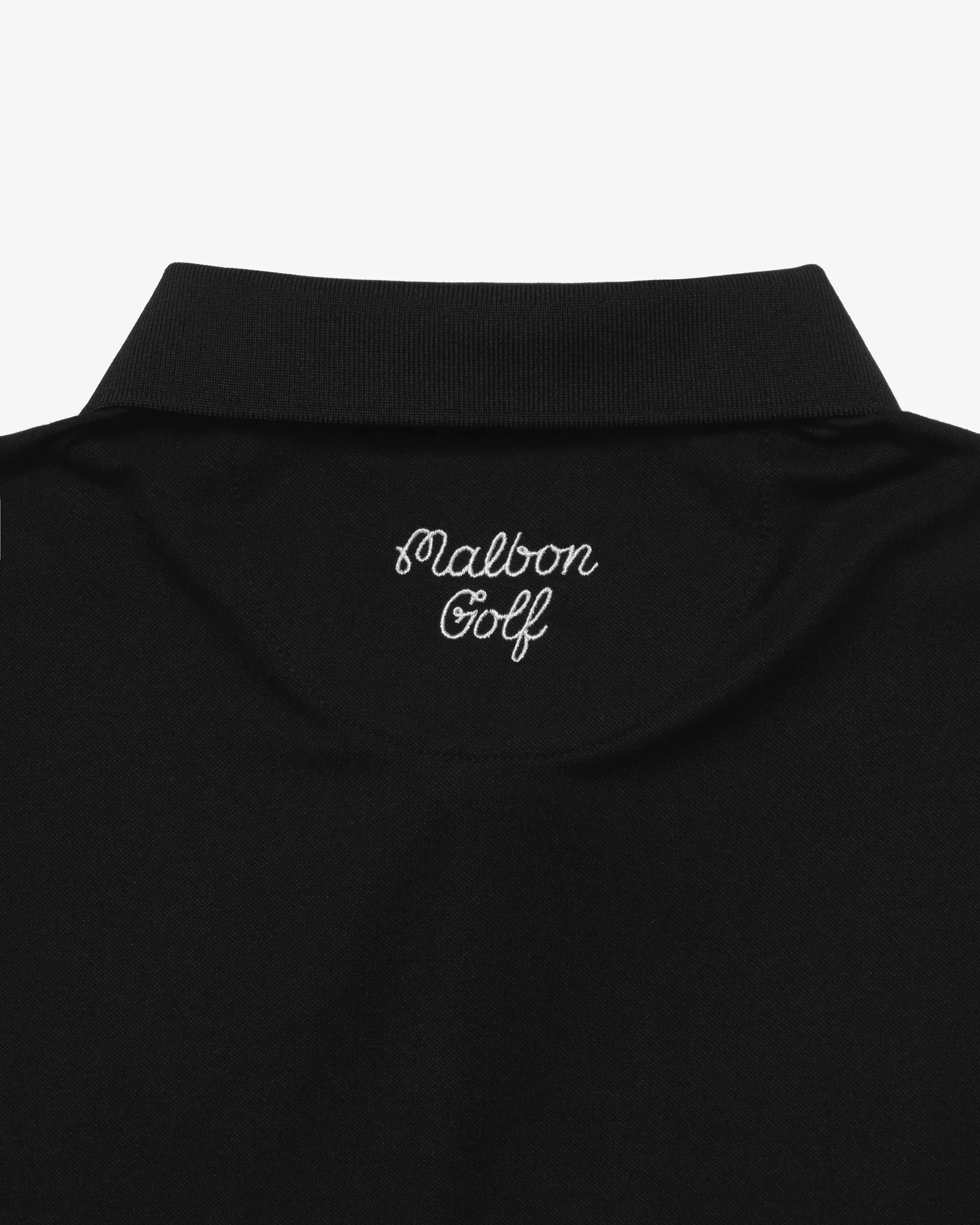 Malbon Trophy Performance Pique Polo - Black - Image 4