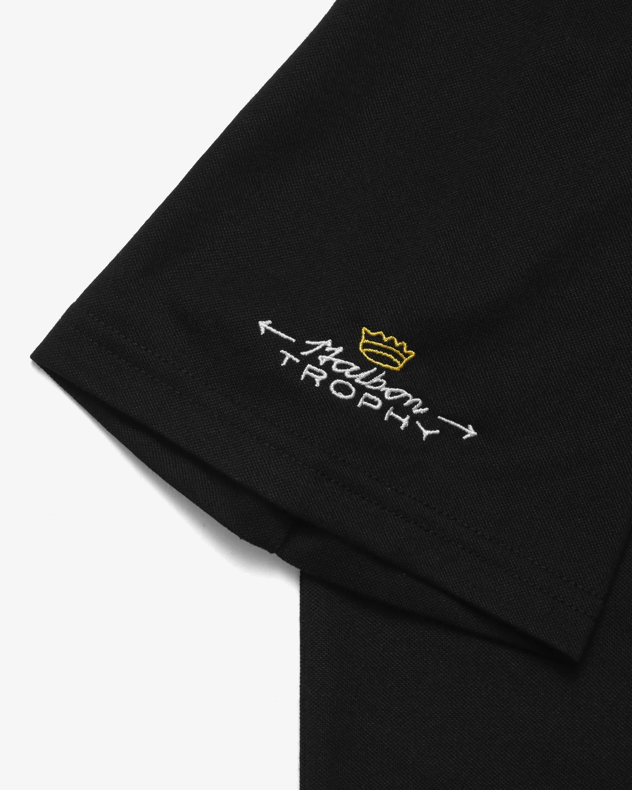 Malbon Trophy Performance Pique Polo - Black - Image 5