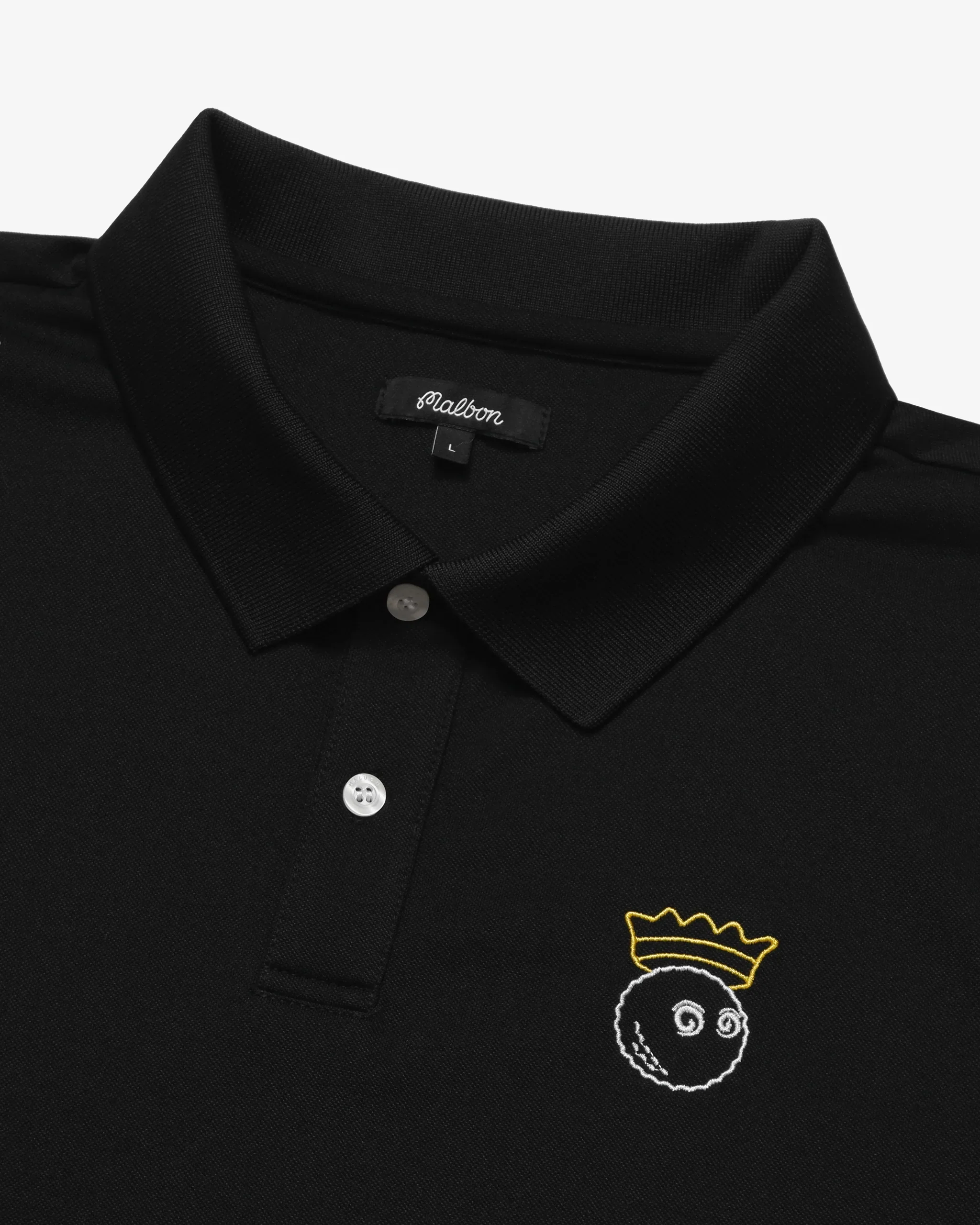 Malbon Trophy Performance Pique Polo - Black - Image 6