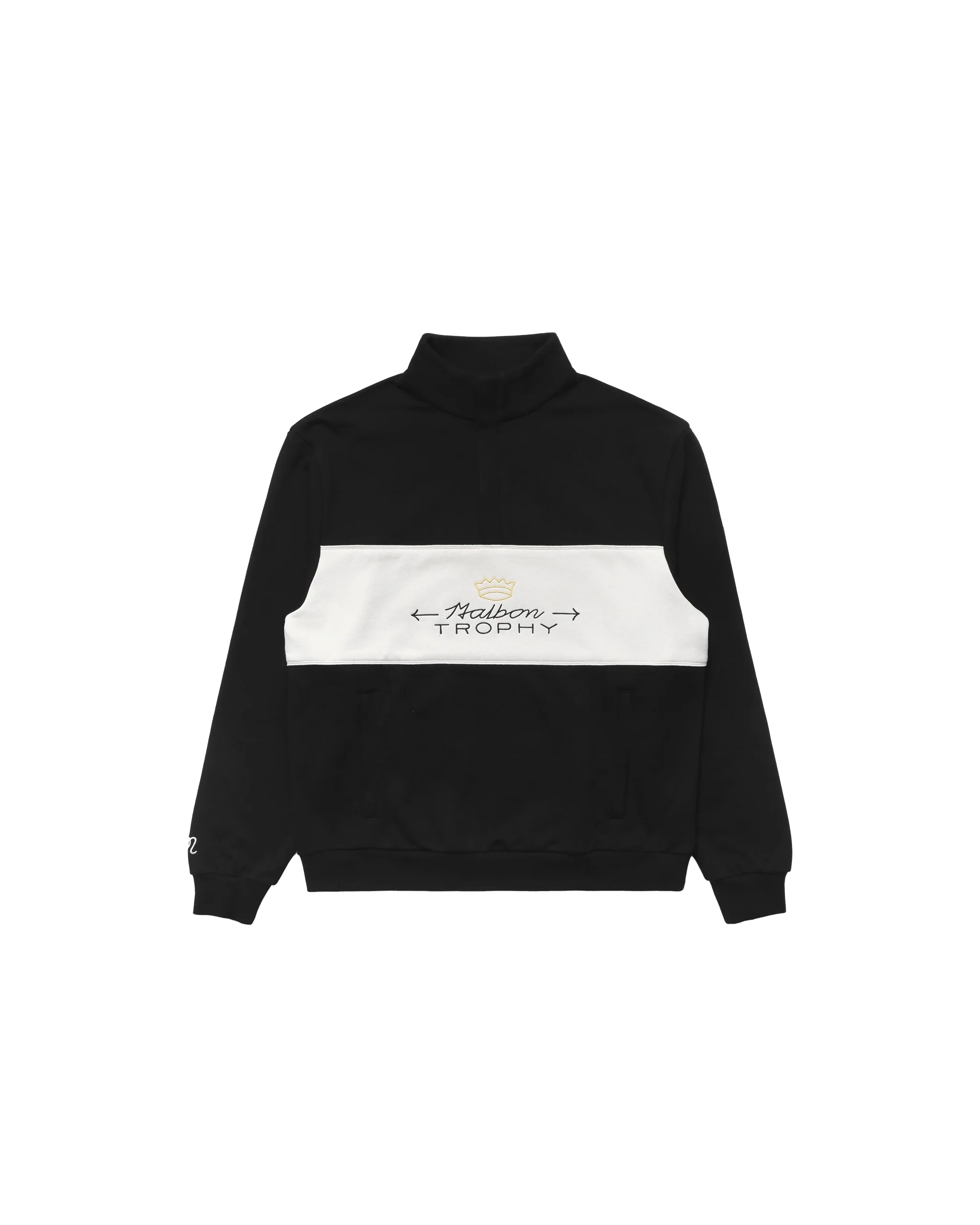 Malbon Trophy Quarter Zip Fleece - Black