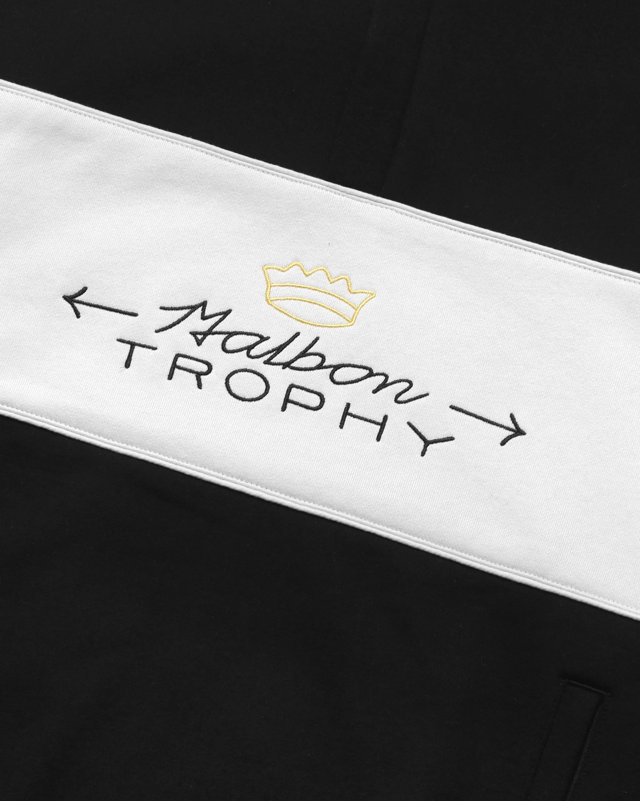 Malbon Trophy Quarter Zip Fleece - Black - Image 6