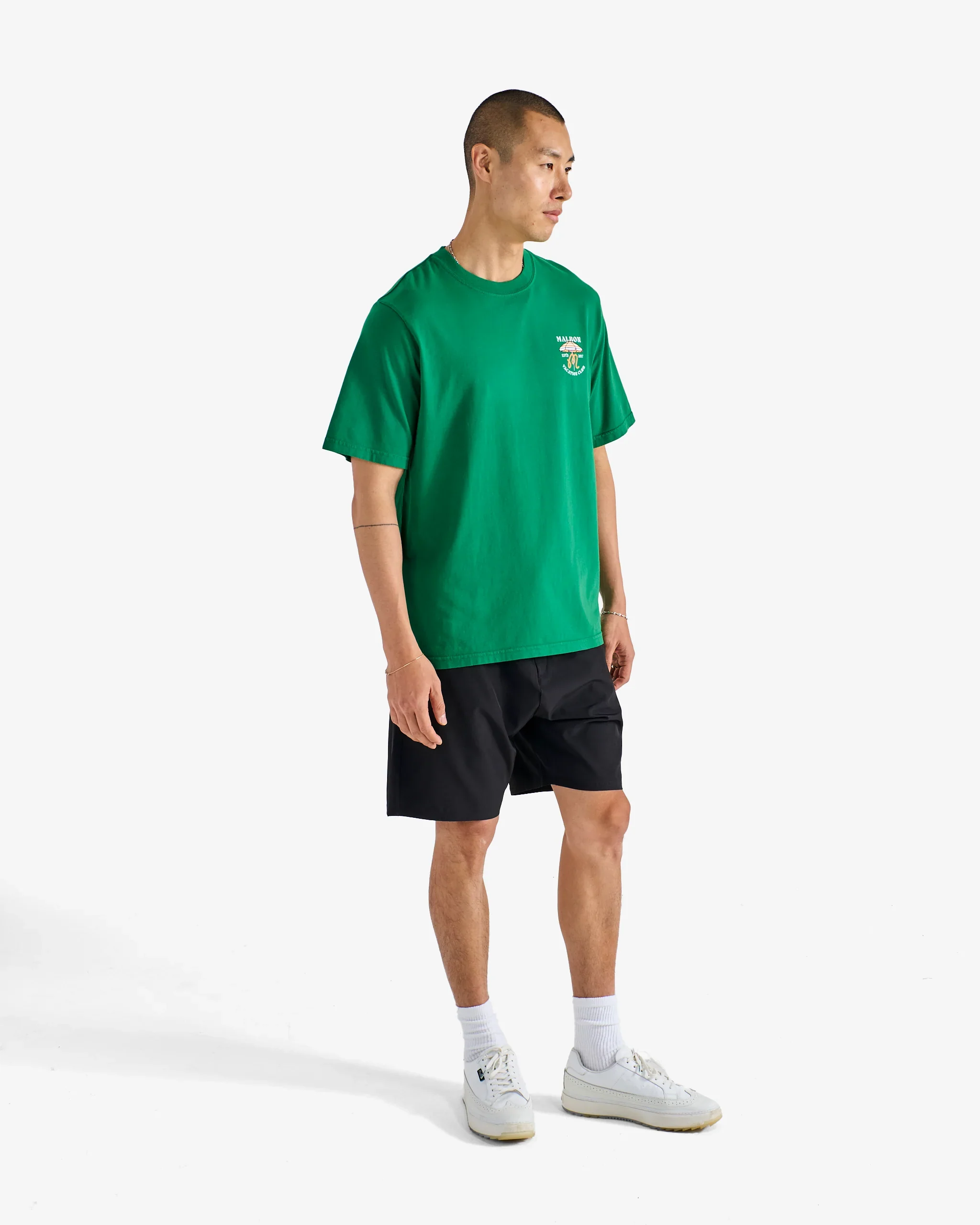 Malbon Vacation Club Tee - Green - Image 5