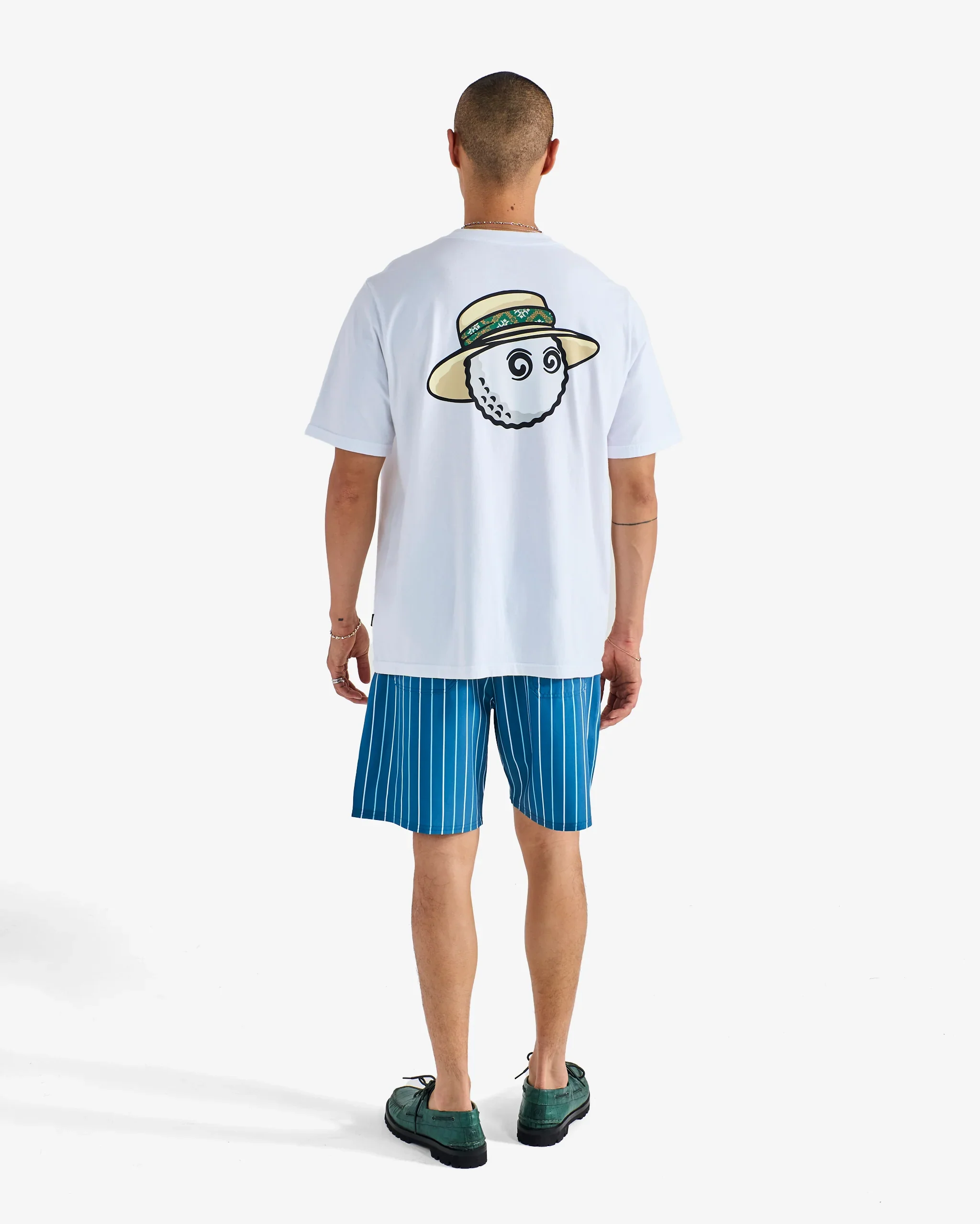 Malbon Vacation Club Tee - White - Image 4
