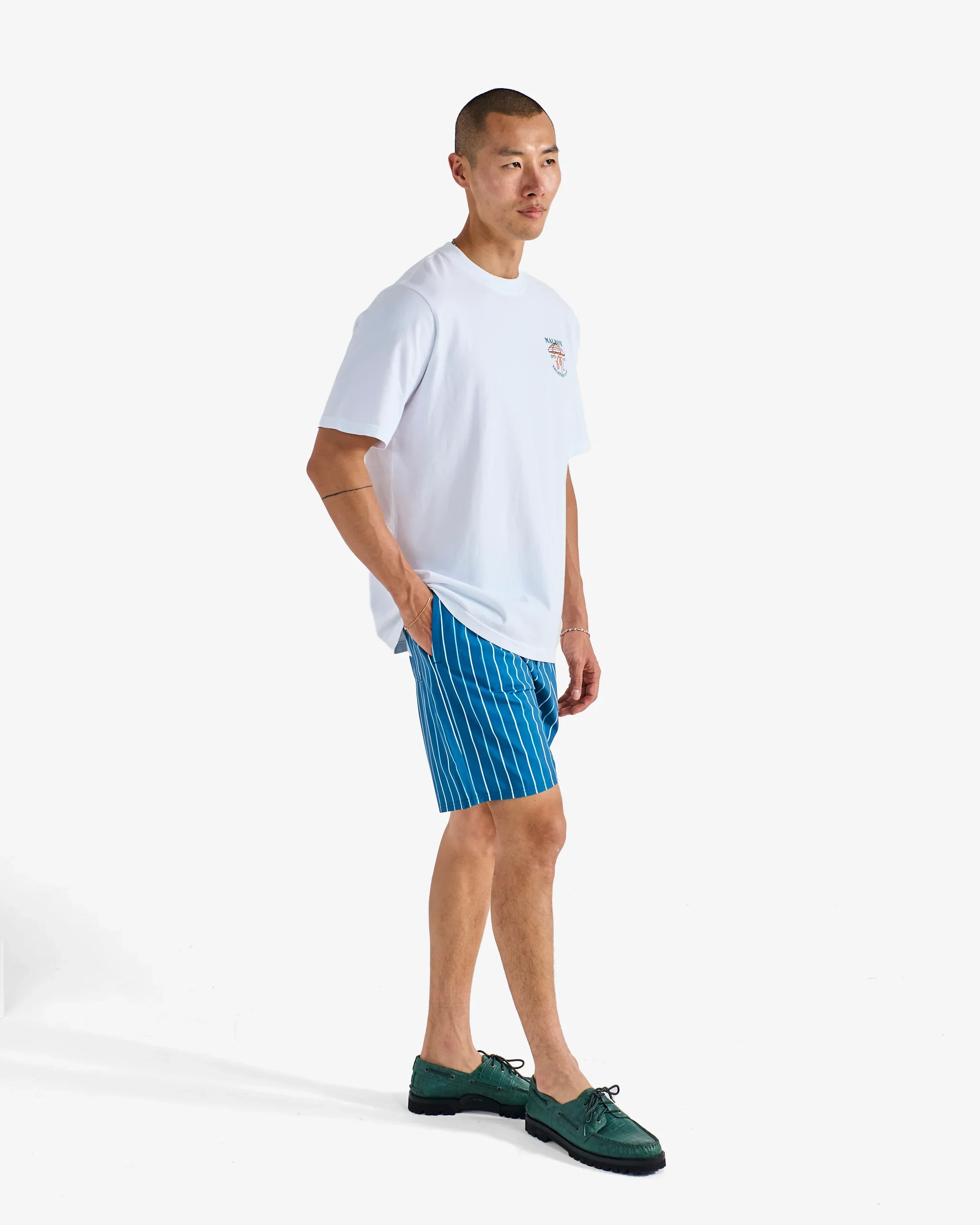 Malbon Vacation Club Tee - White - Image 5