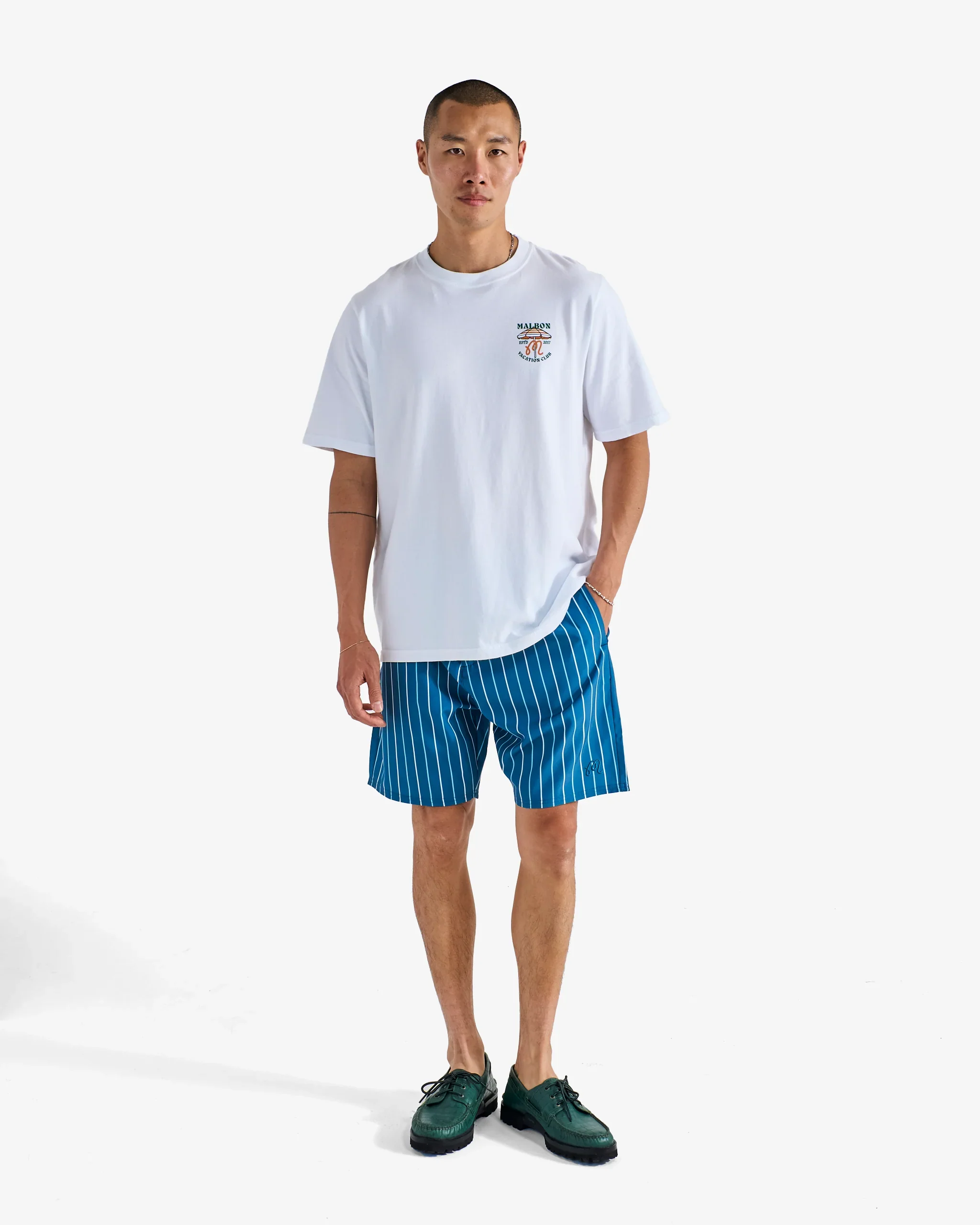 Malbon Vacation Club Tee - White - Image 6
