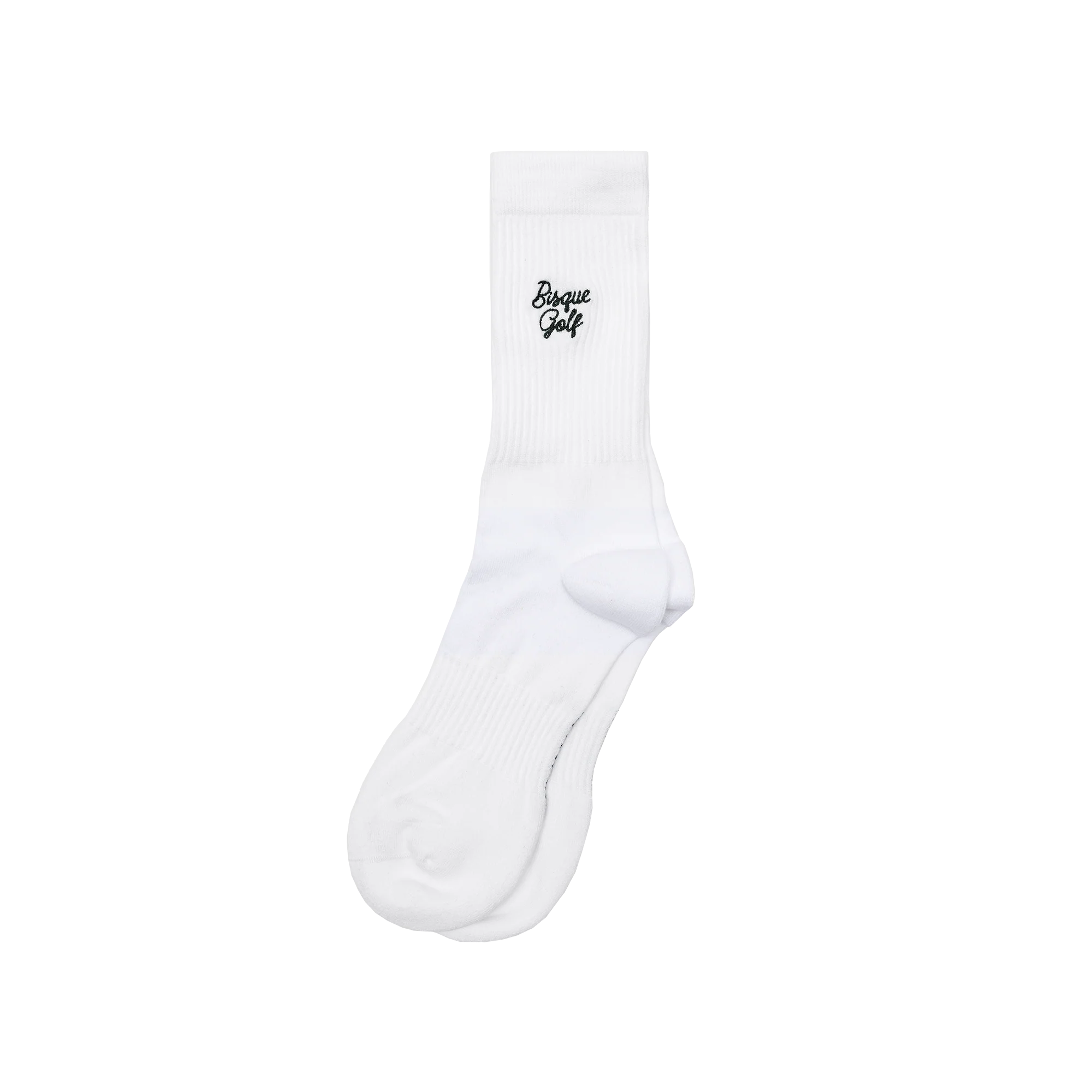 Bisque Golf Crew Sock Script - White - Image 2