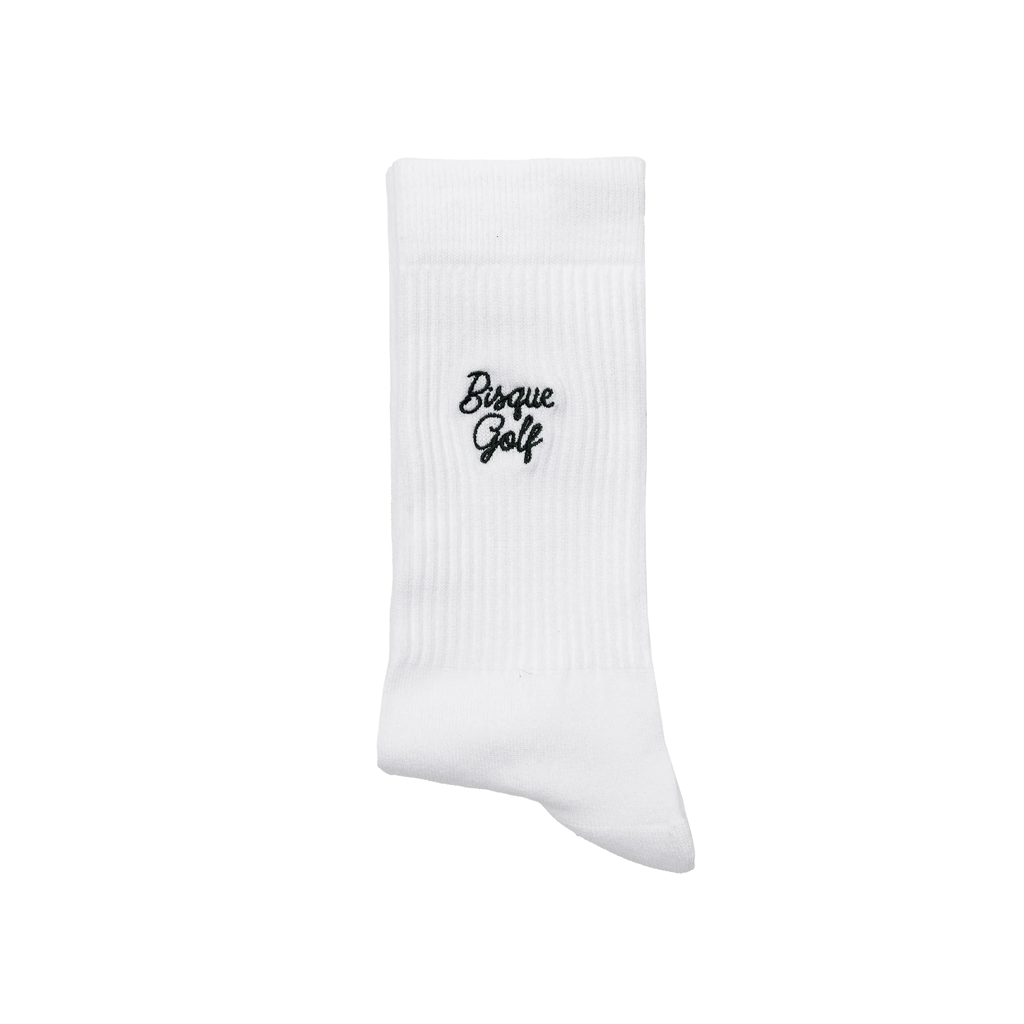 Bisque Golf Crew Sock Script - White - Image 3