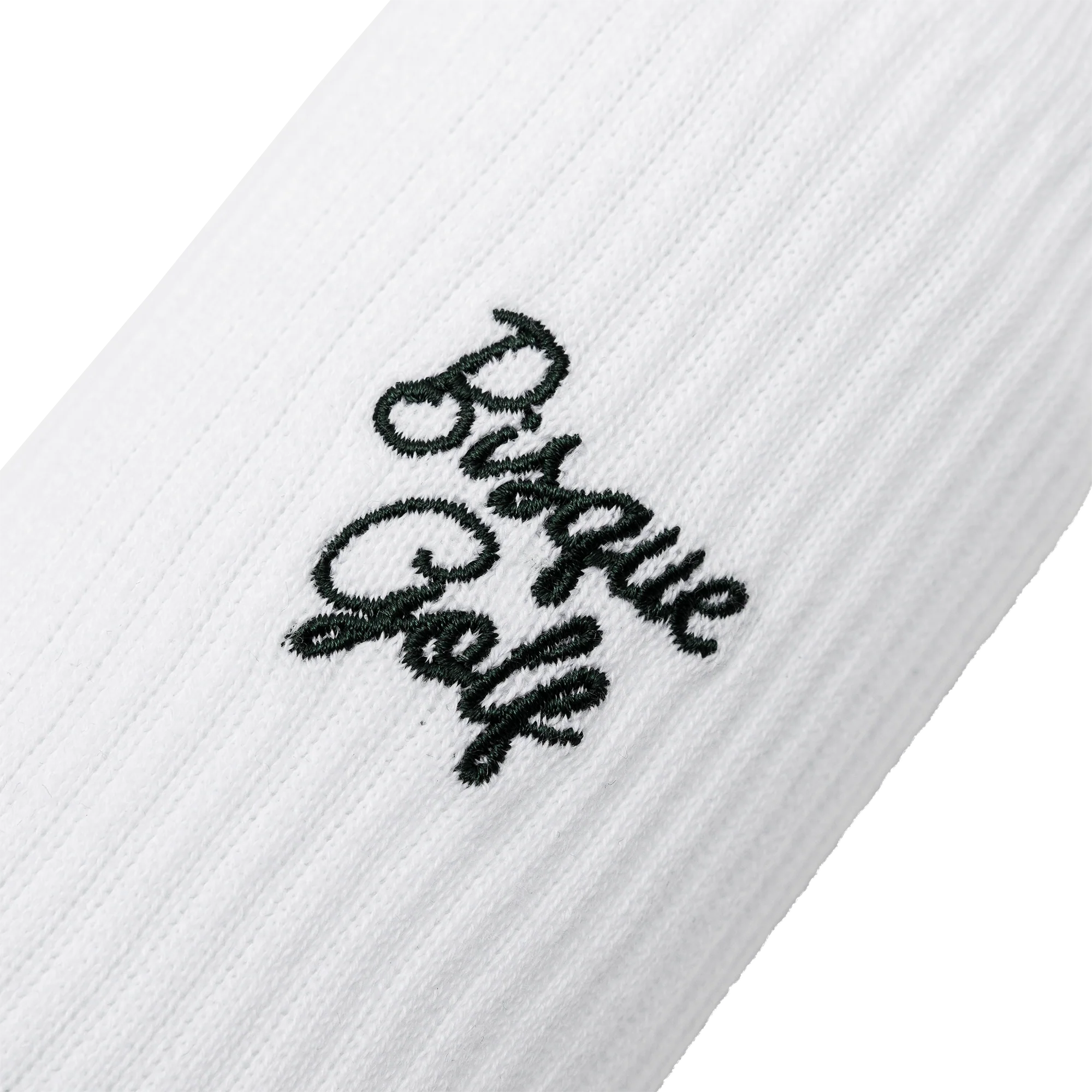 Bisque Golf Crew Sock Script - White - Image 4