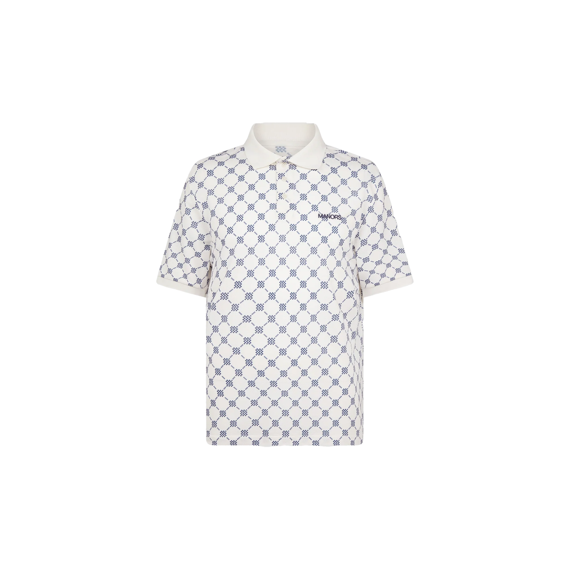 Manors GOAT Pique Polo Monogram - Cream