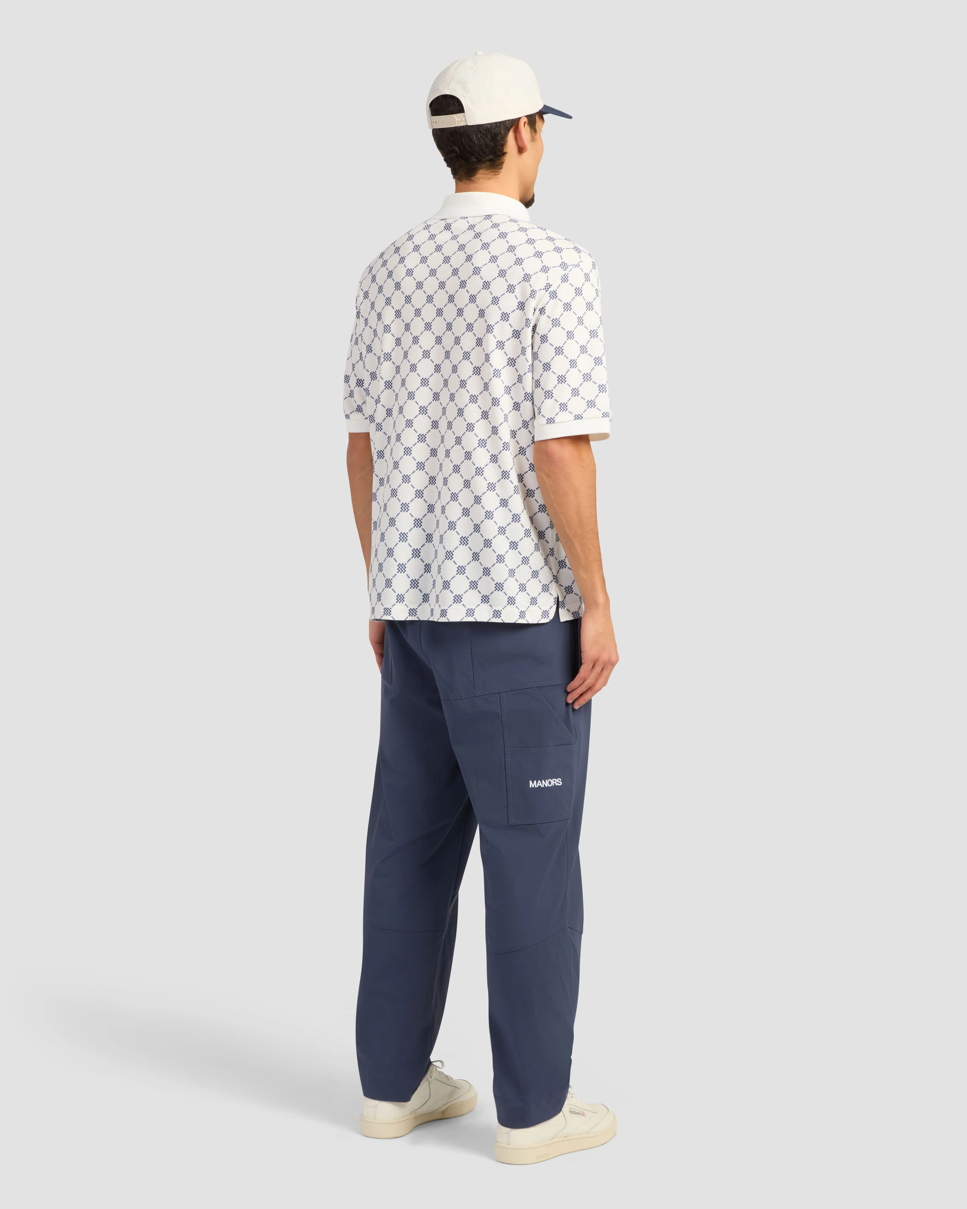 Manors GOAT Pique Polo Monogram - Cream - Image 5