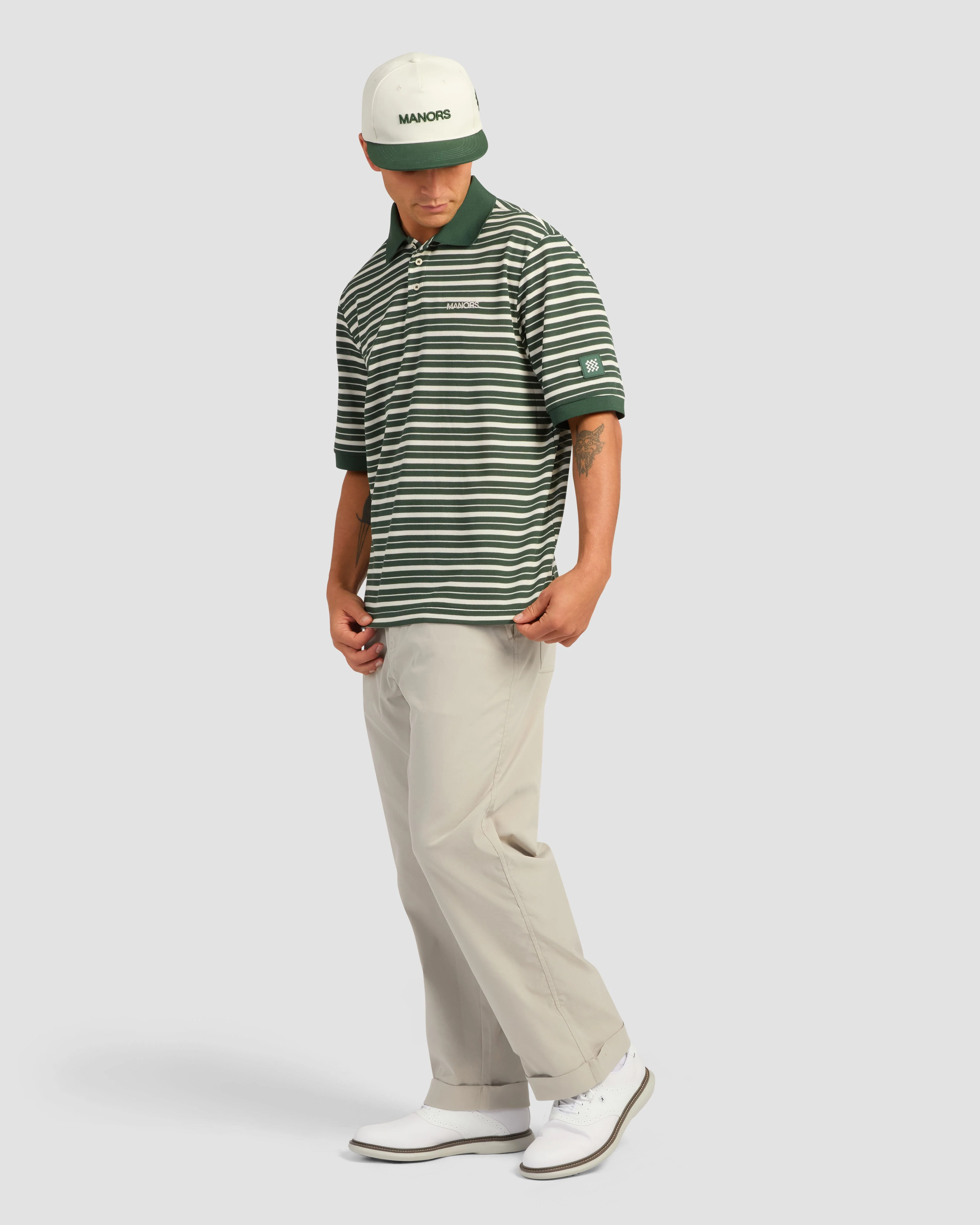 Manors GOAT Pique Polo 2.0 - Pine Green - Image 4