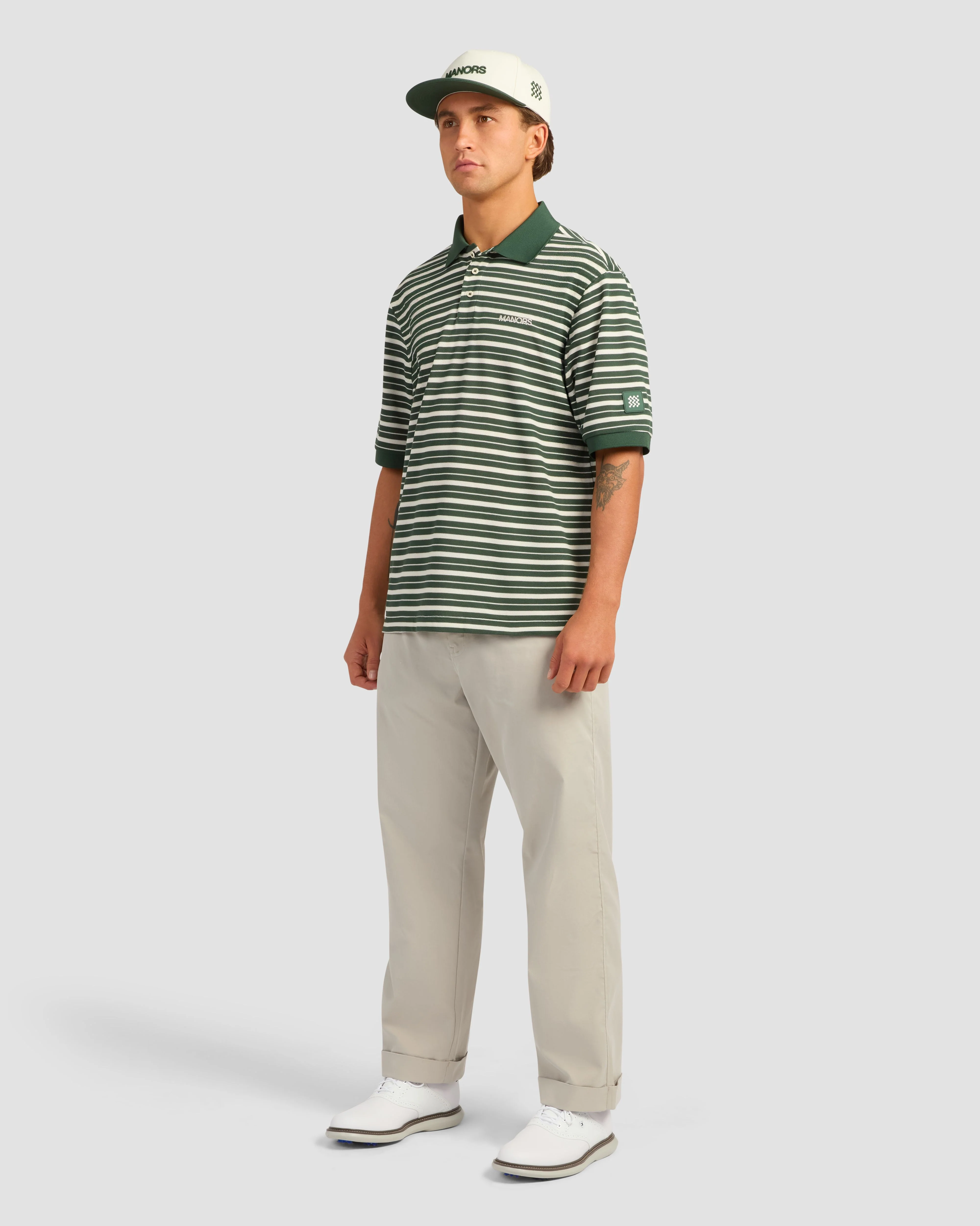 Manors GOAT Pique Polo 2.0 - Pine Green - Image 6