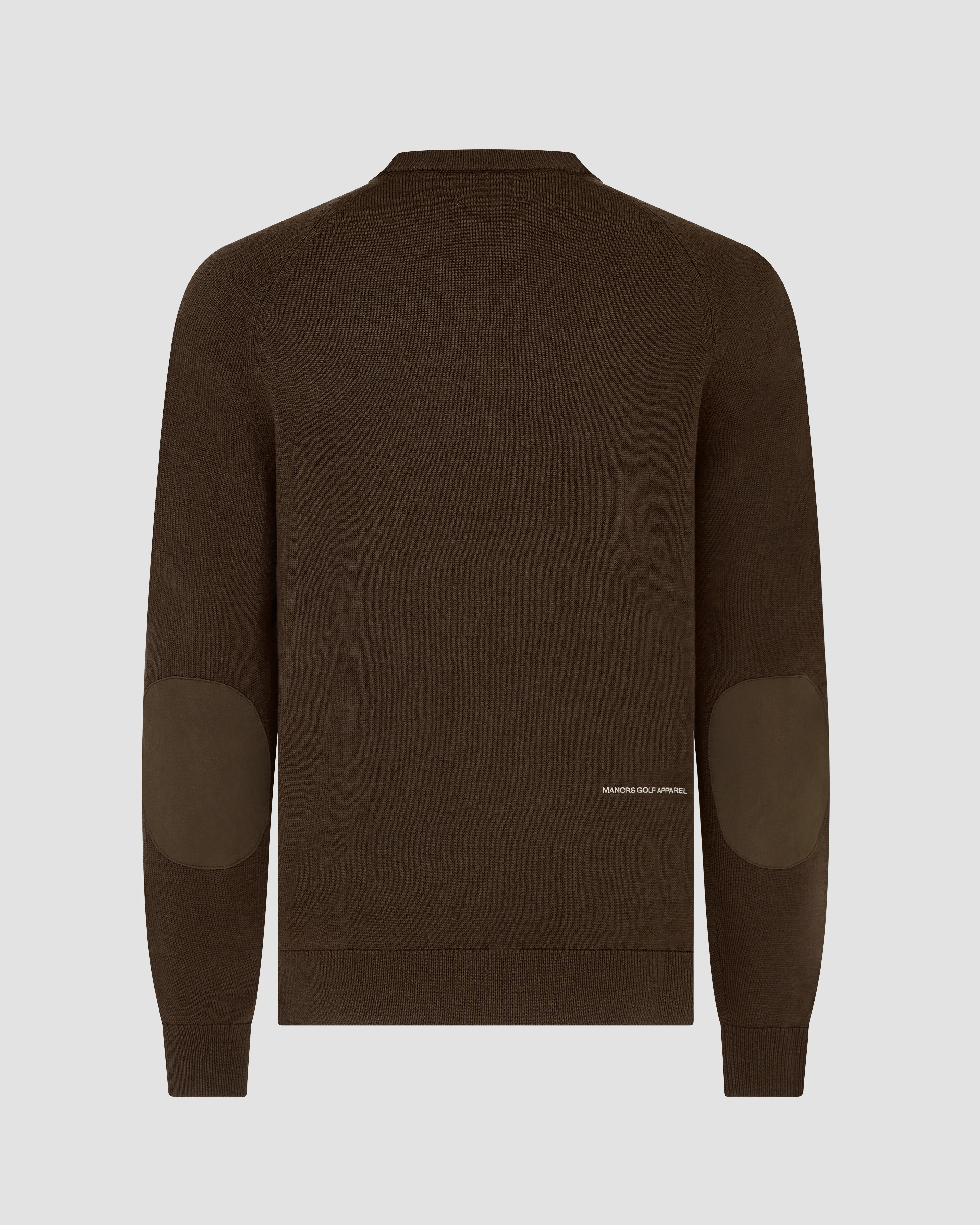 Manors Golf Merino Tech Crewneck - Hickory Brown - Image 5