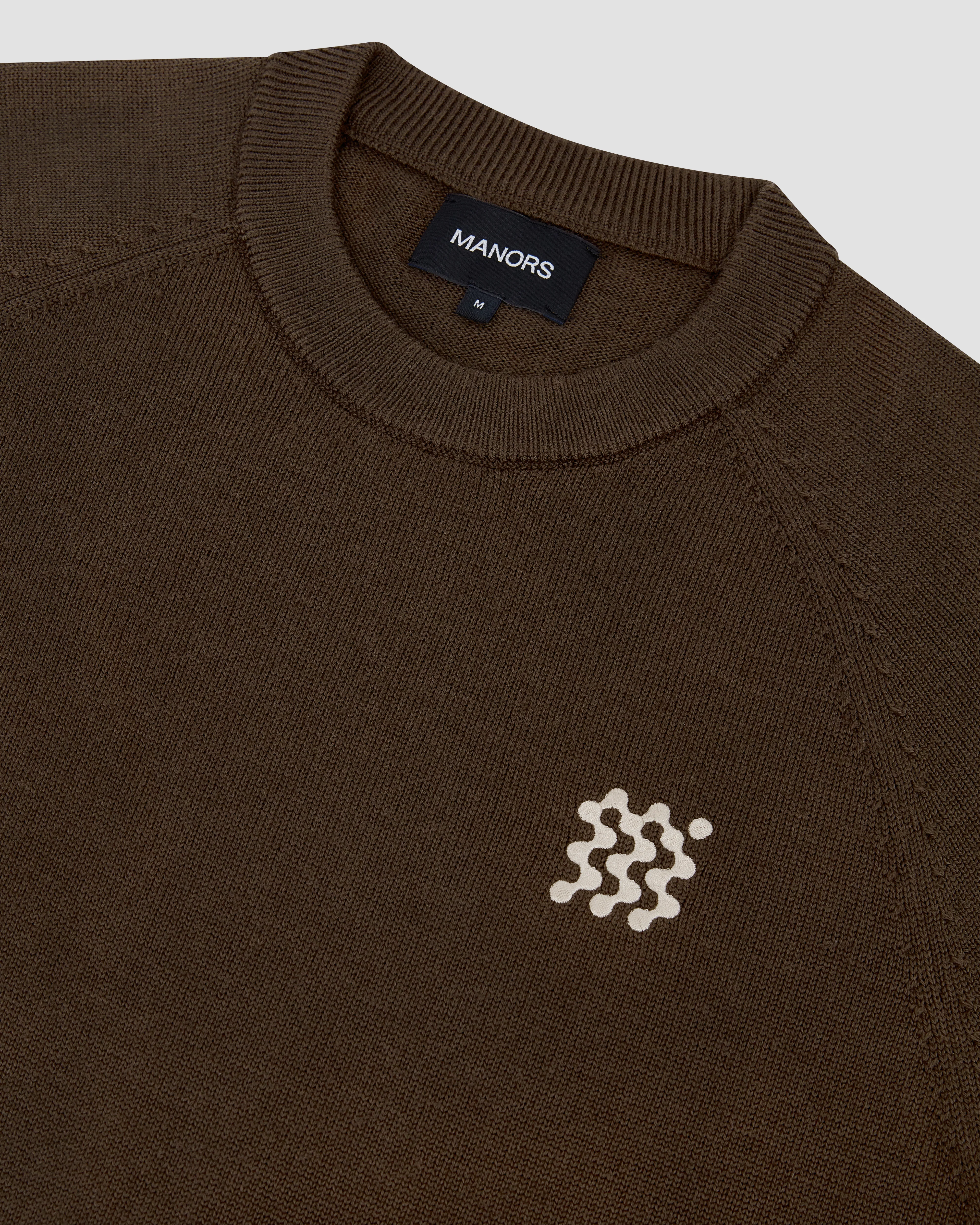 Manors Golf Merino Tech Crewneck - Hickory Brown - Image 8