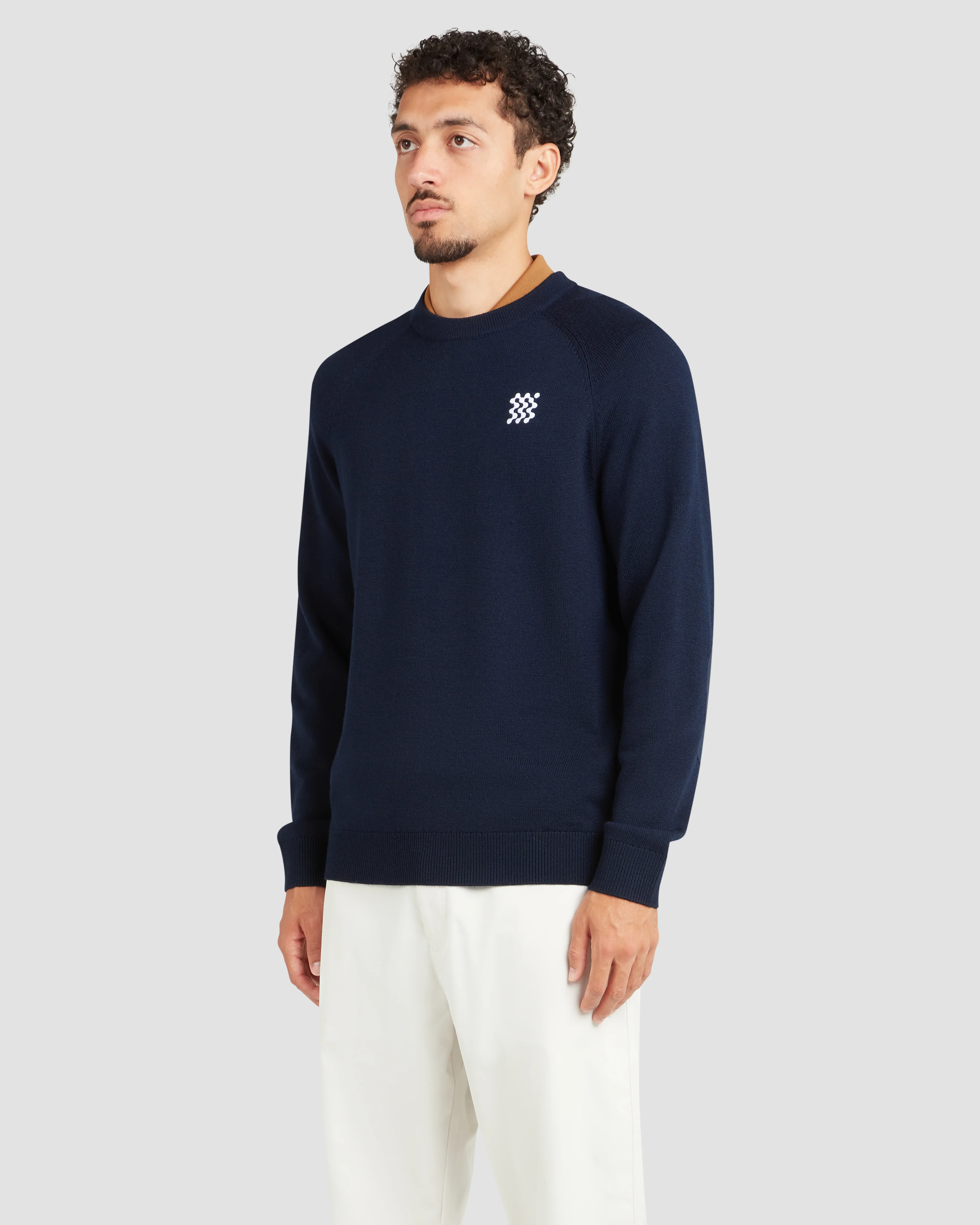 Manors Golf Merino Tech Crewneck - Midnight - Image 11